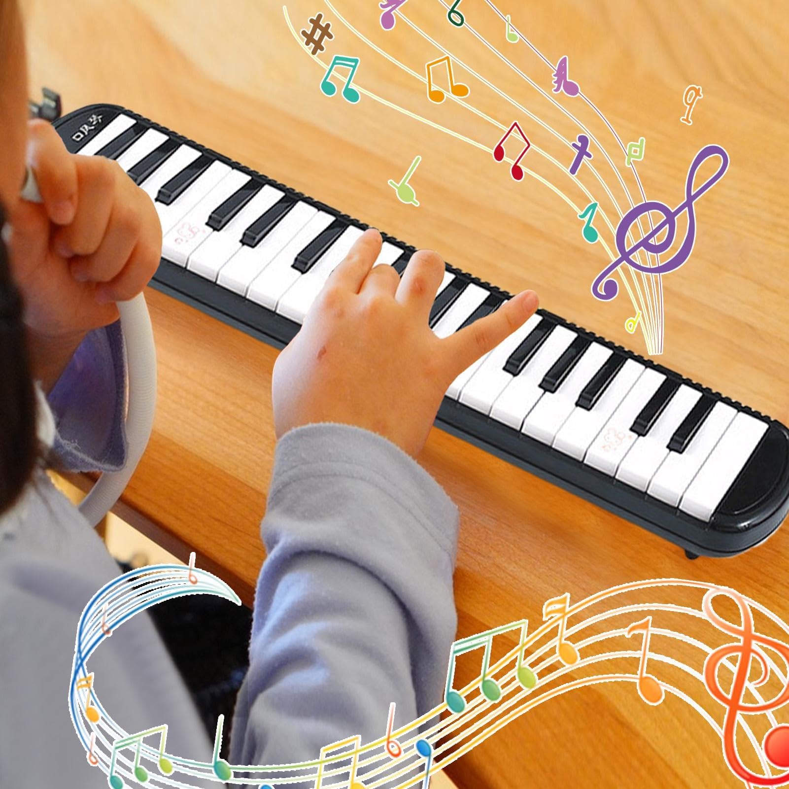 Melodica Instrumento musical, piano de teclado de aire de 32 teclas con bolsa de transporte para principiantes y profesionales, perfecto para educación musical y diversión