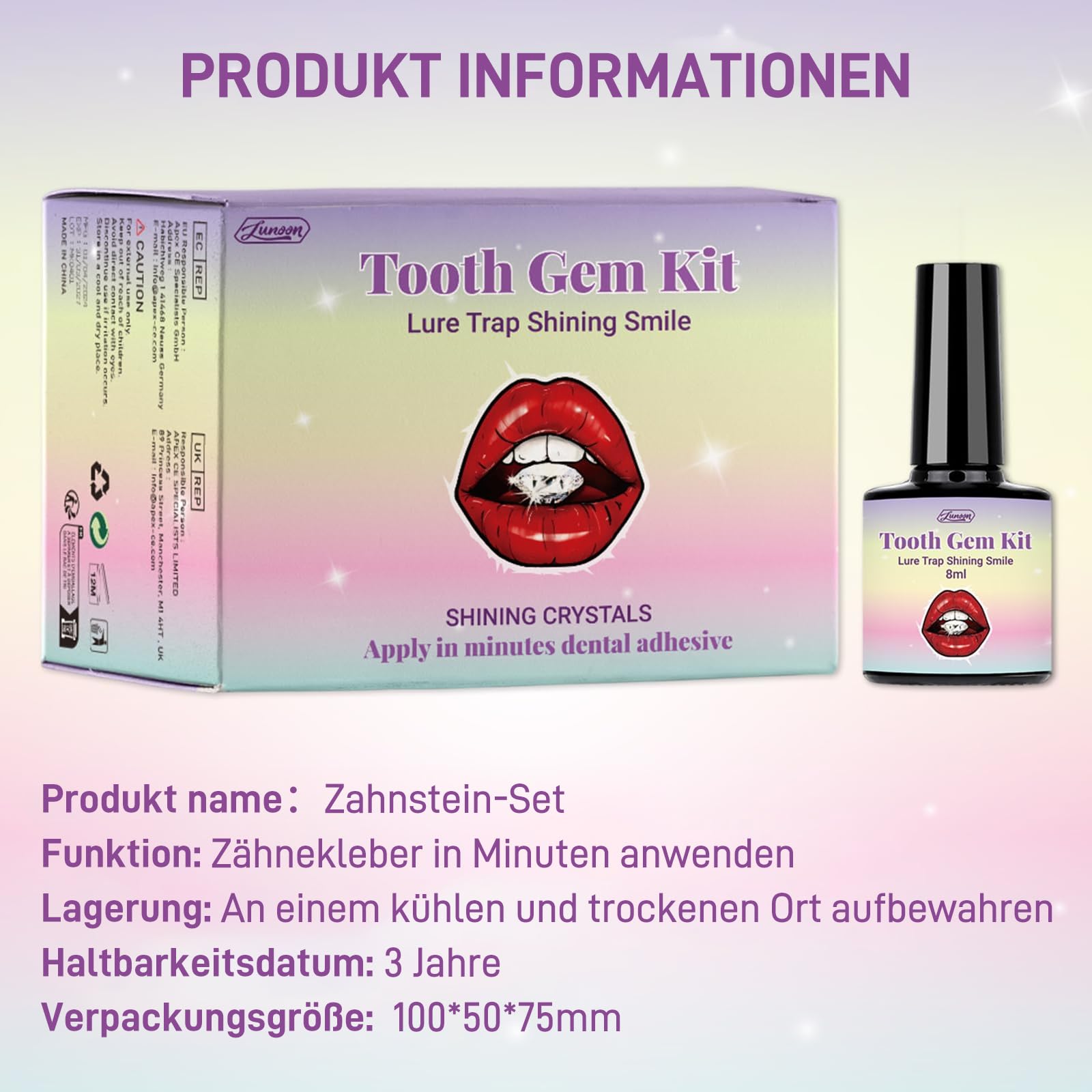 Tpyag Tooth Gem kit, tand edelsteenset, doe-het-zelf kristallen