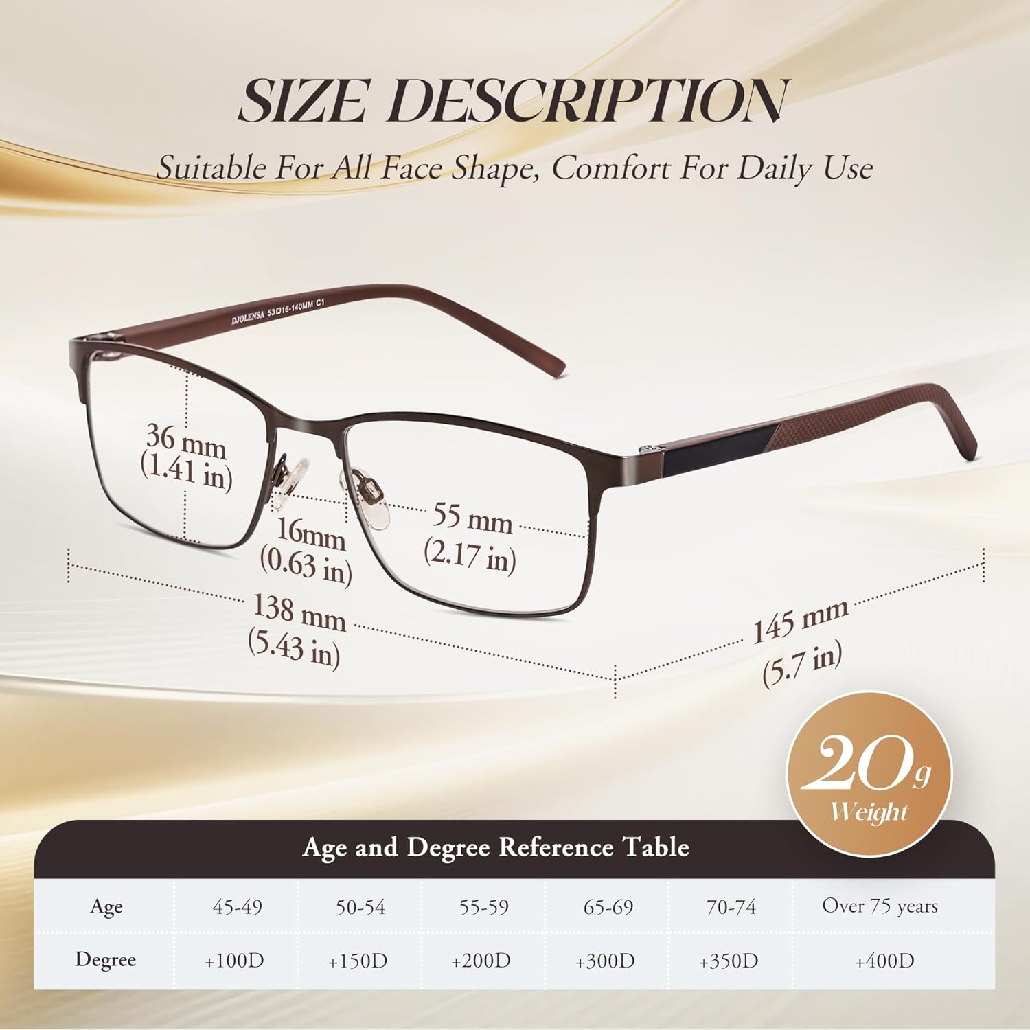 3 Pack Reading Glasses Men, Blue Light Blocking Reading Glasses 1.5, Anti Eyestrain/Glare/UV, Metal Frame Spring Hinge Computer Readers with Pouches (1.5+) - Image 2