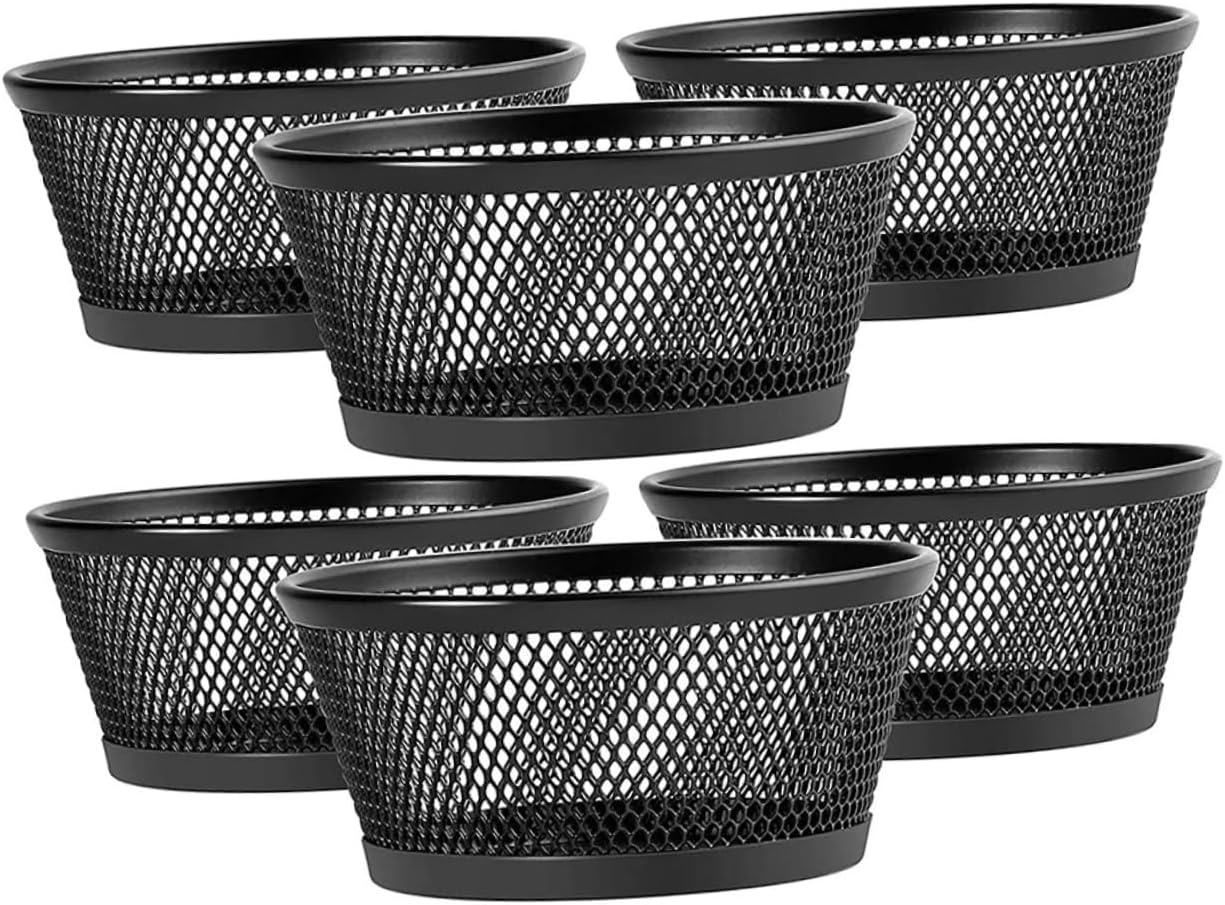 DOITOOL Paperclip Organizer 6pcs Mesh Paper Clip Holder Paperclip Dispenser Office Desk Organizer