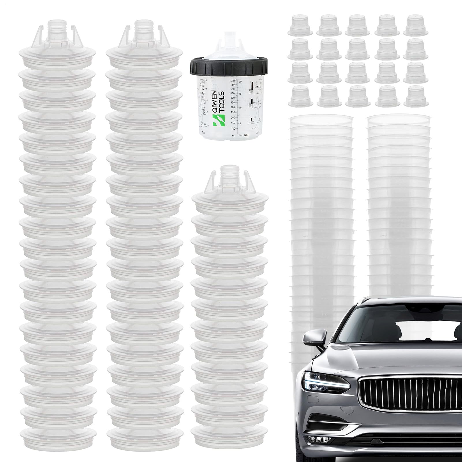 Taza dura del de pintura - Kit de pintura para automóviles con escala clara, equipo de pulverización profesional, conjunto de herramientas automotrices | Mezcla
