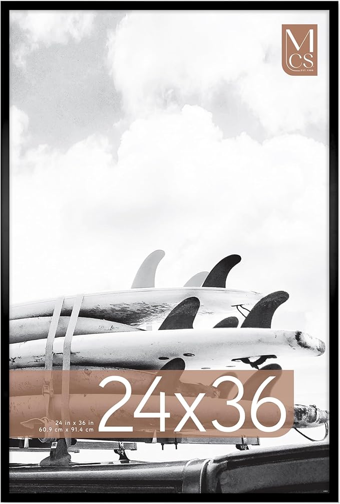 MCS Foundation Posterrahmen, 61 x 91 cm, traditionell, vertikaler und horizontaler Wandbehang, großer Bilderrahmen für Fotos, Poster und Kunstdrucke, 1 Stück, 24×36, Schwarz MCS Foundation Posterrahmen, 61 x 91 cm, traditionell, vertikaler und horizontaler Wandbehang, großer Bilderrahmen für Fotos, Poster und Kunstdrucke, 1 Stück, 24×36, Schwarz