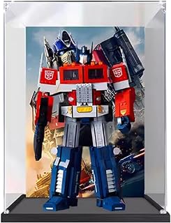 Acrylic Display Box, Compatible with Lego 10302 Mech., Storage Cabinet, Collectibles Collection Cabinet, Dustproof Transparent, High Definition (Box Only) (Painted Background)