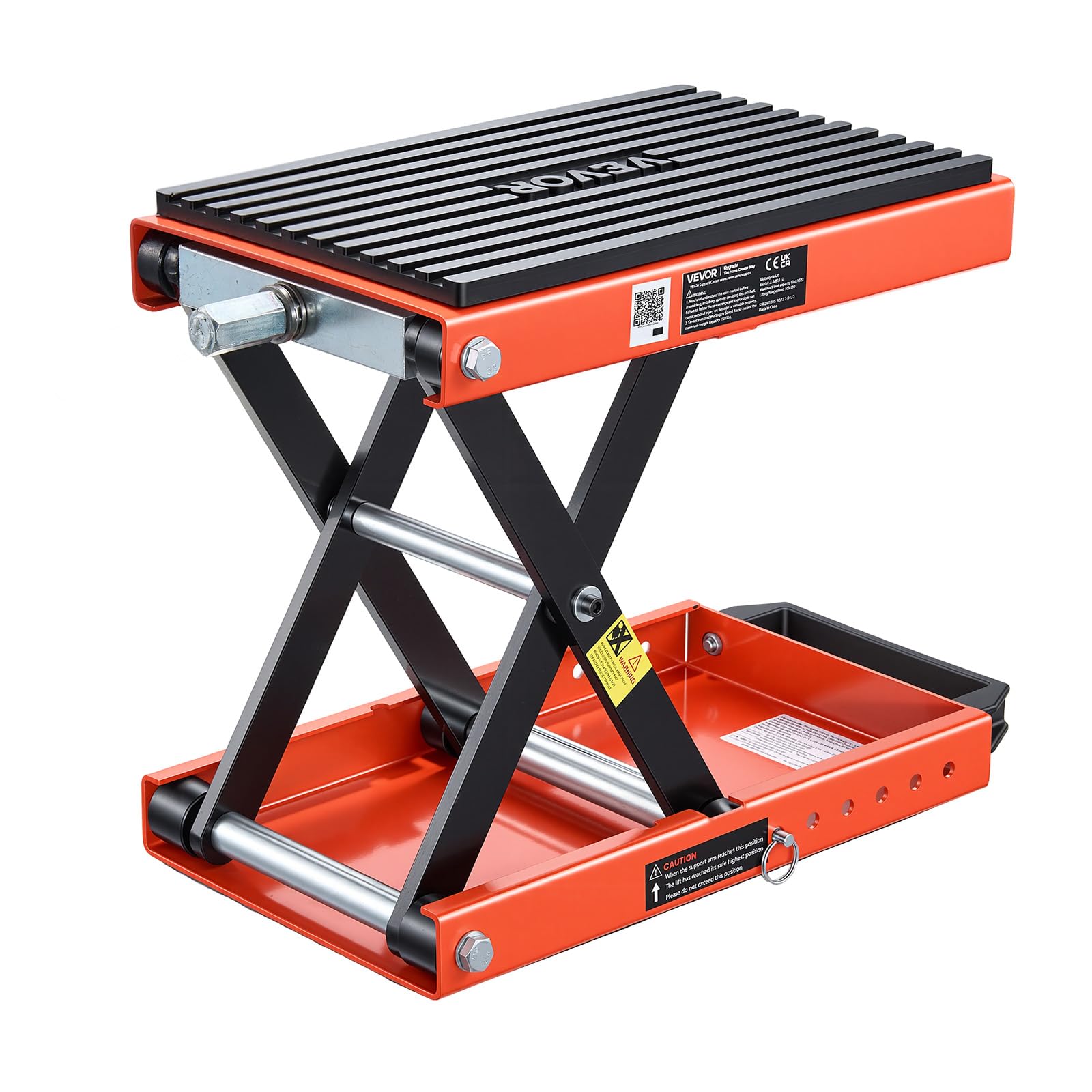 VEVOR Martinetto a Forbice per Moto, Piattaforma di Sollevamento Compatta Carico Max 680 kg, Escursione di Sollevamento 10,5-35 cm per Manutenzione Moto da Officina Garage, Sollevatore in Acciaio