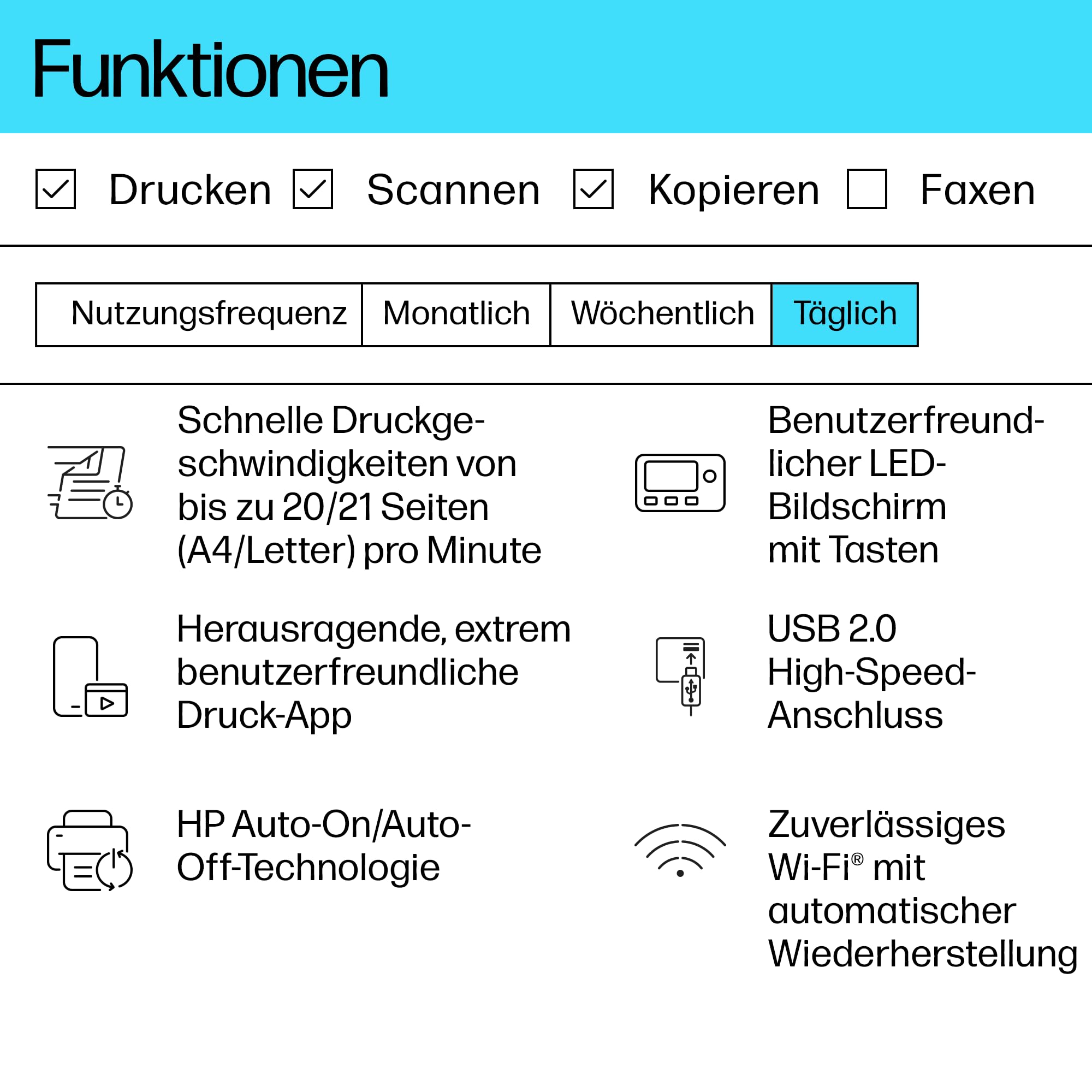 Hp LaserJet MFP M140w Multifunktions-Laserdrucker – Bild 3