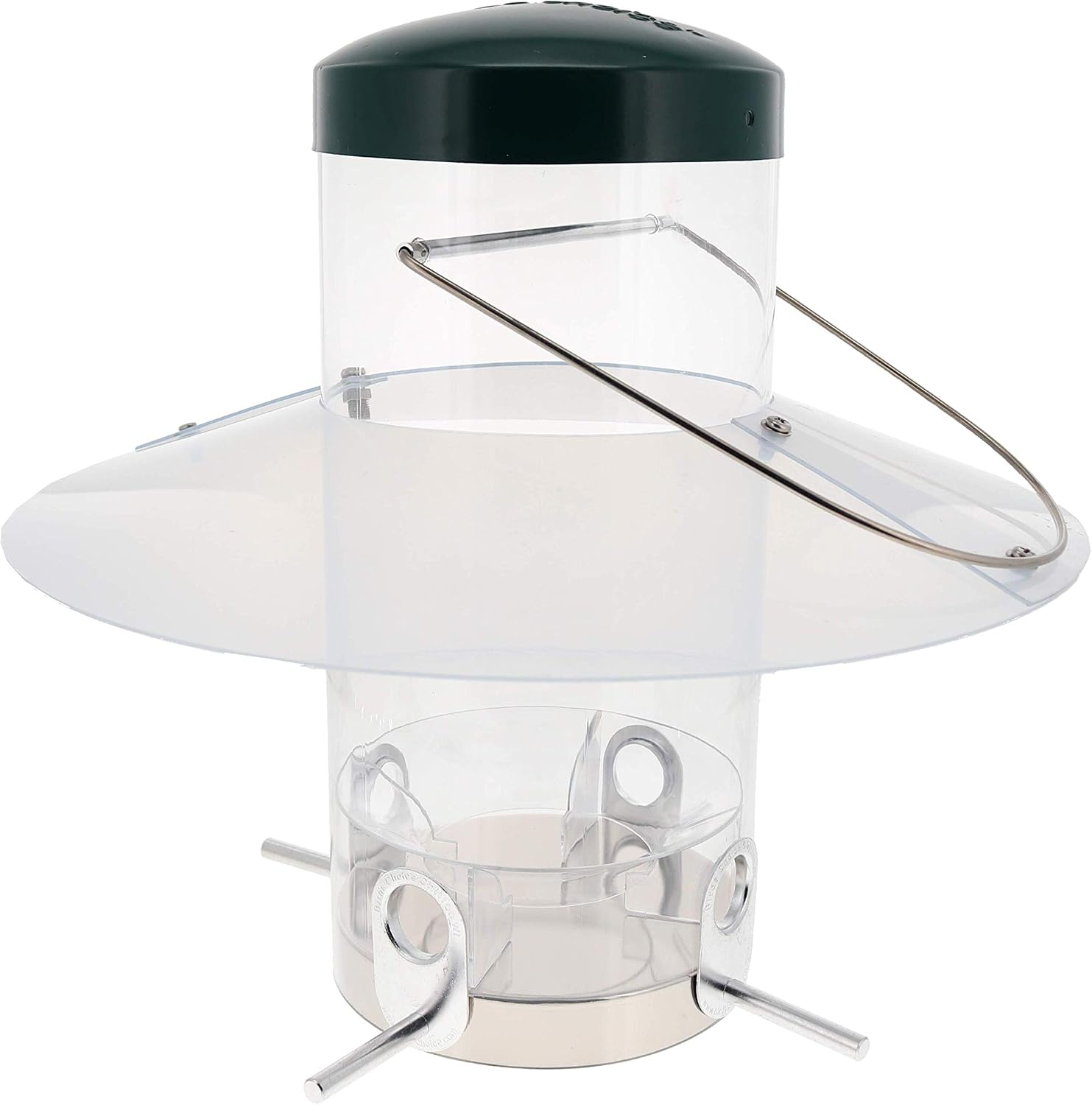 Birds Choice NP435 Classic Feeder, Hanging Bird Feeder w/ Baffle/Weatherguard, 1.2 Gallons, Green