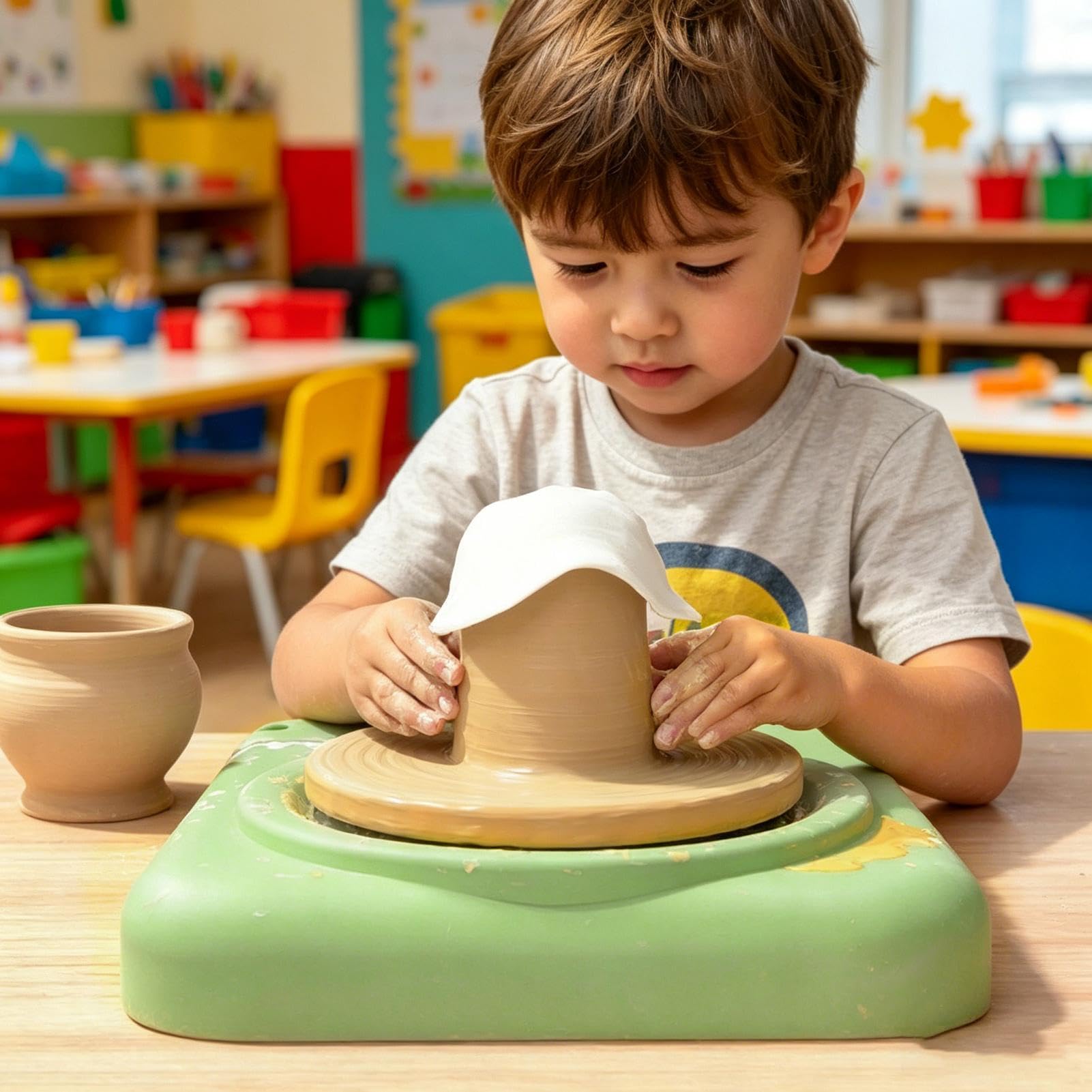 Töpferscheibe Für Kinder Kunst- und | Töpferscheiben-Kit Für Und Mädchen Zu Hause Im Klassenzimmer Schulunterricht Party Und Geburtstag Kunst Unterricht