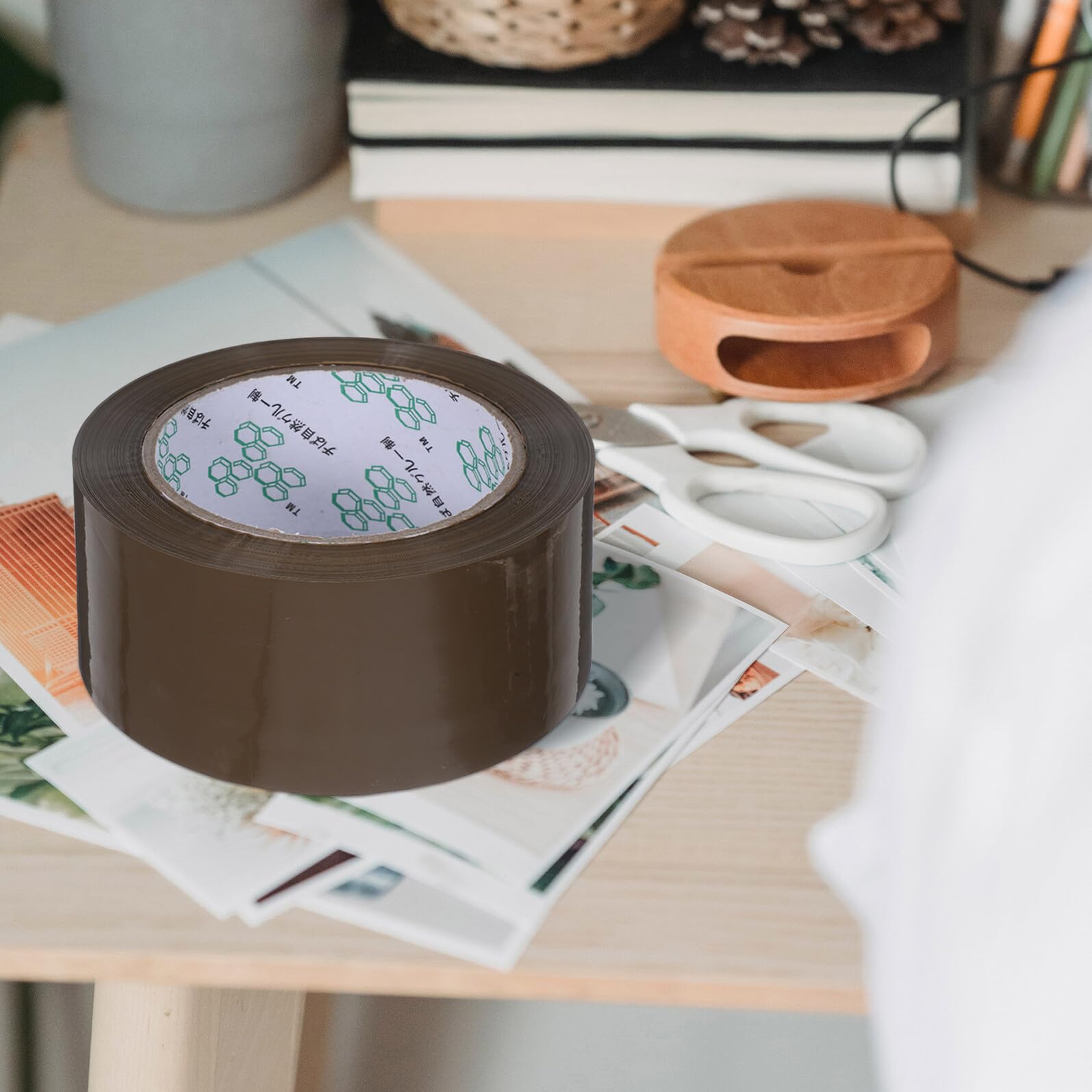 Packband 5 Rollen 2 Zoll X 394 Yards Bopp Braun für Versand | Starke Haftung, Schwer Belastbar, Sichere Kartonversiegelung, Geeignet für Umzug und Haushalt