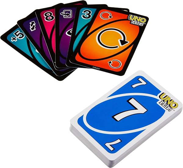 Mattel Games - UNO FLIP! Kartenspiel mit beidseitig bedruckten Karten, neuem Twist und spezieller FLIP-Karte, 2 - 10 Spieler ab 7 Jahren, GDR44 - 5