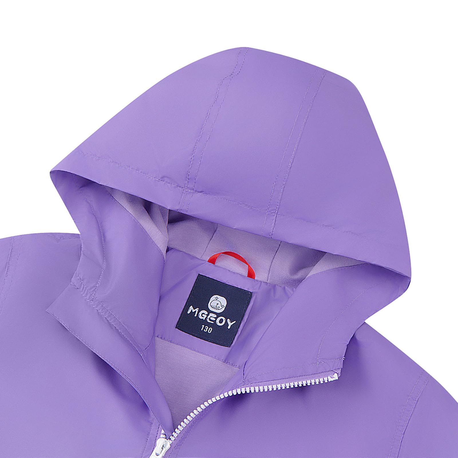 Veste de pluie imperméable à capuche pour filles, manteau de pluie léger doublé de coton pour enfants, 4 à 12 ans