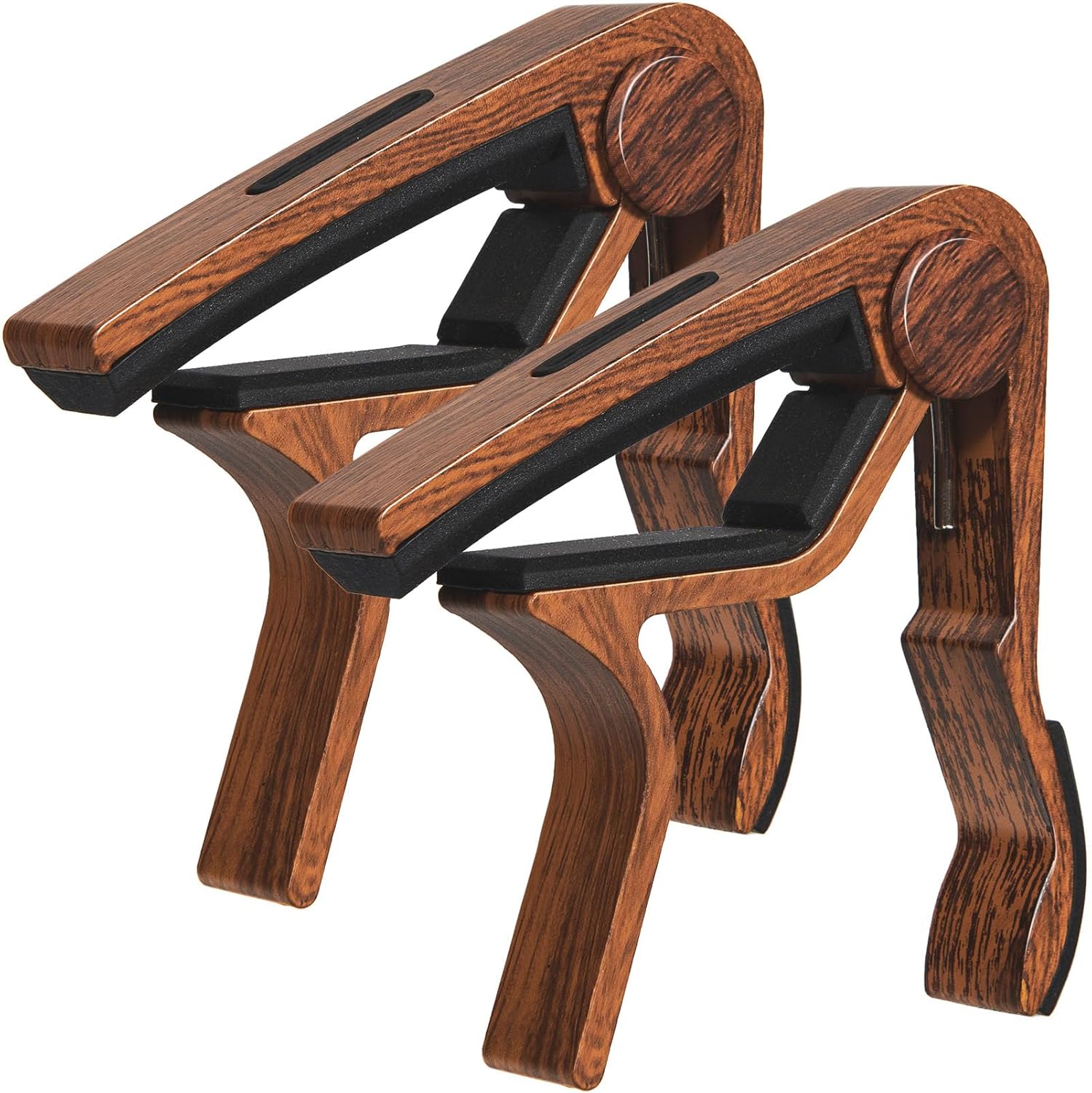 Capo 8Pack Guitar Capo with Pick Holder for Acoustic and Electric Guitar, Ukelele, Bass, Banjo RoseWood