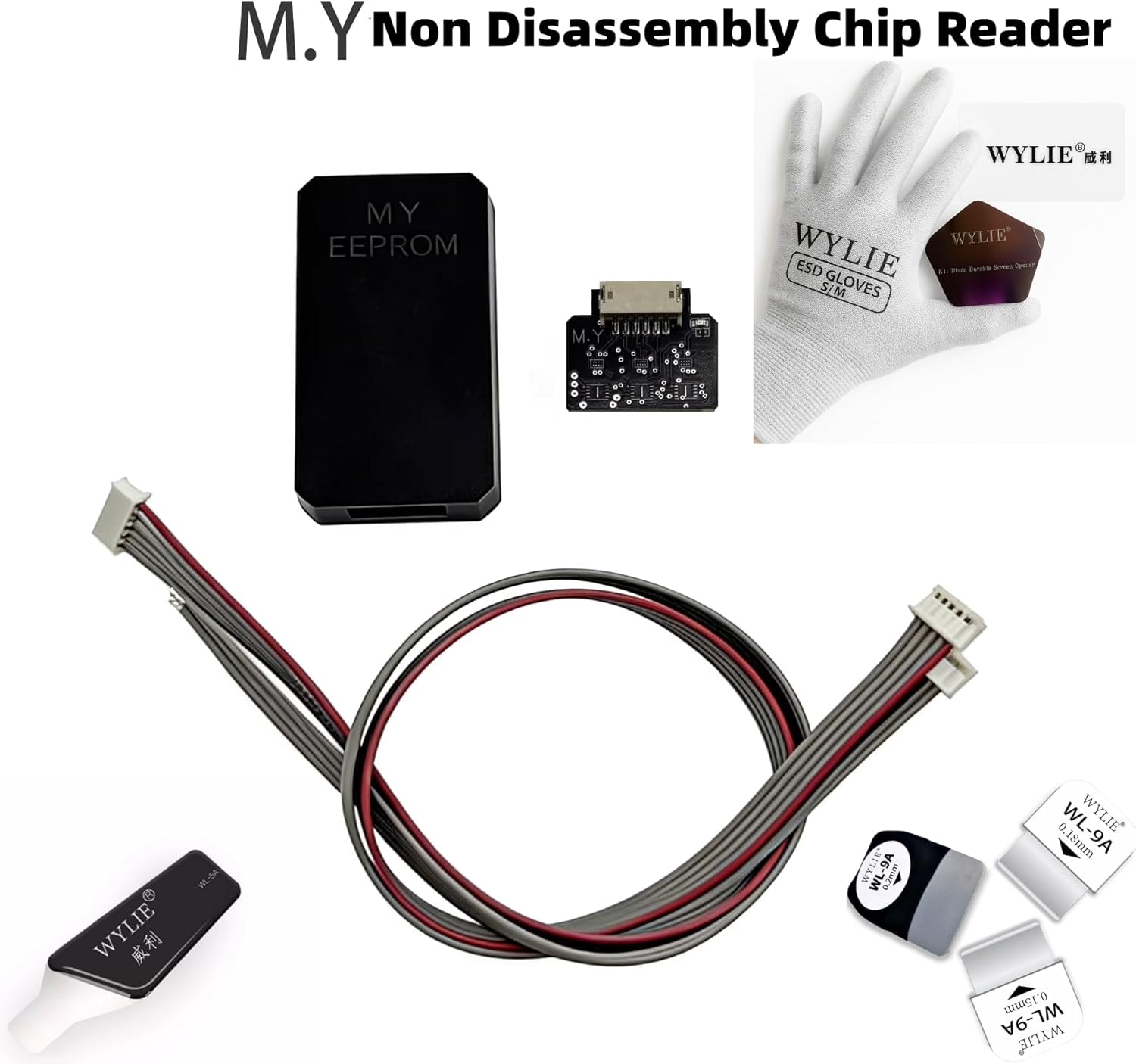 YCS Mr.Yang Read Write Chip No Disassembly Chip Reader for iPhone 15-16 Series Fast Reading Repair of Charging Chip IC Tools Kit WYLIE Professional Tools 10 Pack