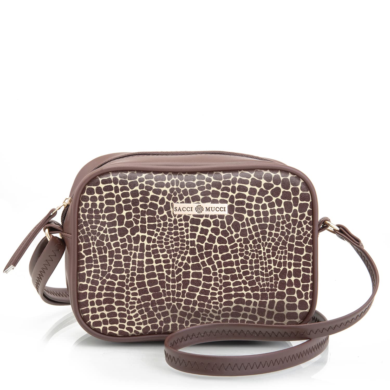 See full amazon price history chart for SACCI MUCCI Cross Body Sling Bag | Womens sling bag |Bags for women | Sling Handbag - Alligator Print (Brown) SACCI MUCCI Cross Body Sling Bag | Womens sling bag |Bags for women | Sling Handbag - Alligator Print (Brown) (B0C1ZPRNF1) Amazon Price History, Amazon Price Tracker