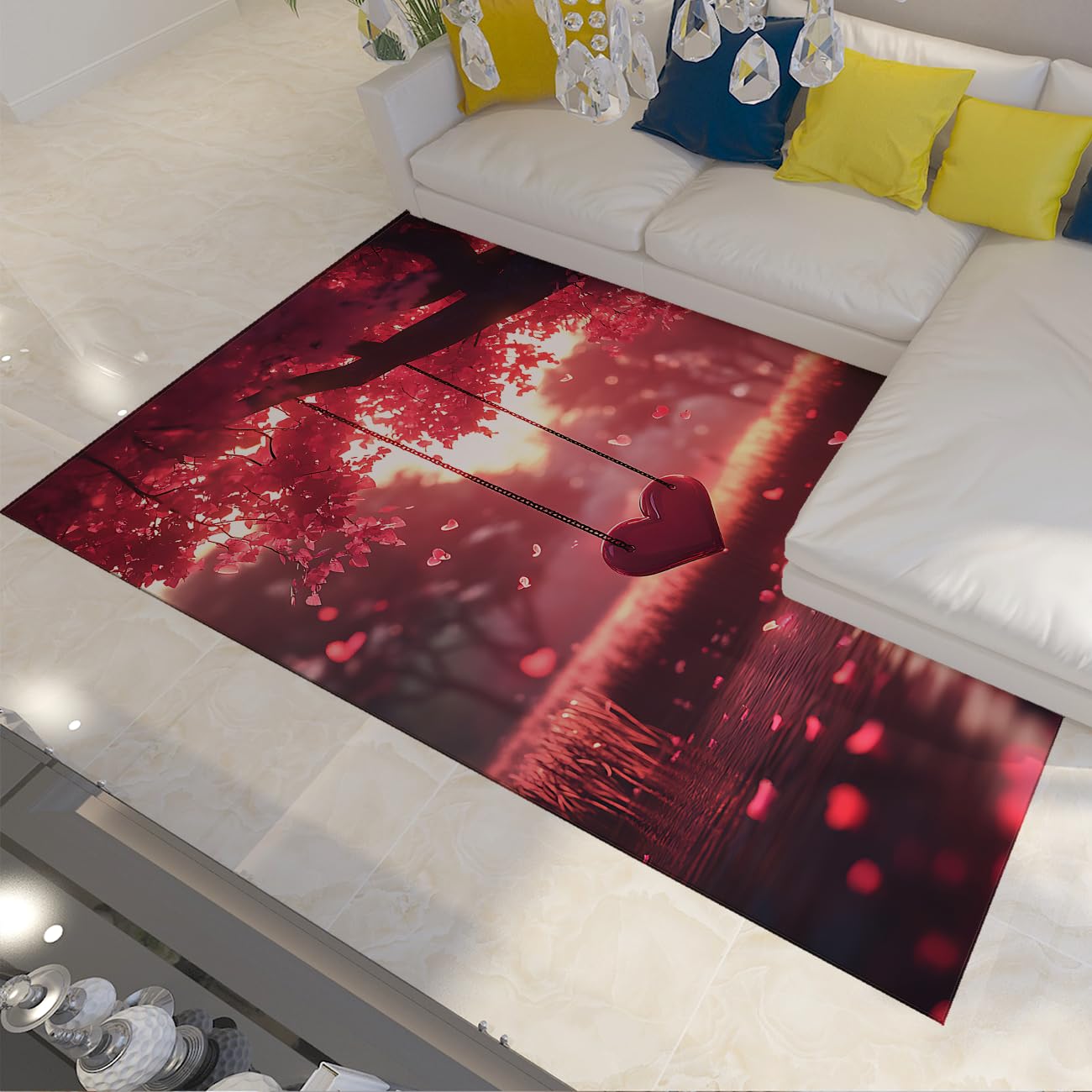 Tapis pliants Saint Valentin 60x90cm avec motif cœur mignon