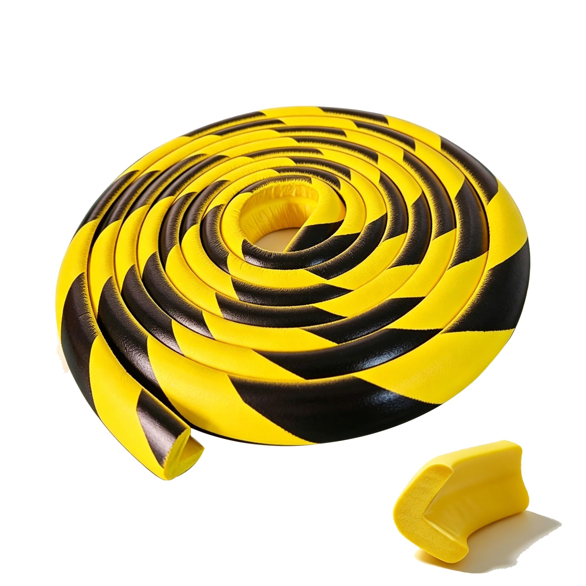 Corner Guards Black and Yellow, Self Adhesive Foam Safety Bumpers, Garage Wall Protector for Warehouse and Equipment Safety