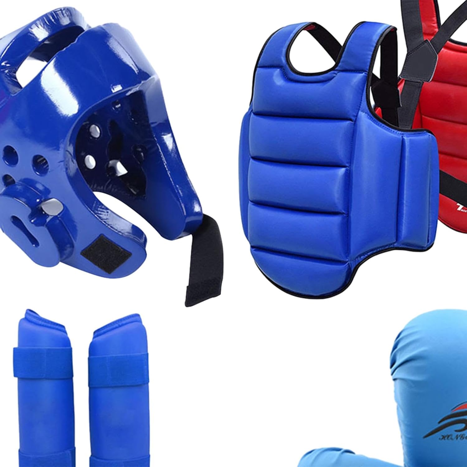 QSTDGVPW 4 個空手スパーリング機器ボディプロテクタープロの防具武道グラップリング三田キックボクシング用