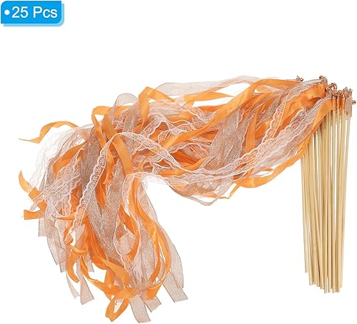 Miniatura 9 de PATIKIL Varitas de hadas, paquete de 25 varitas de encaje de seda para enviar serpentinas para boda, fiesta, cumpleaños, vacaciones, celebración,