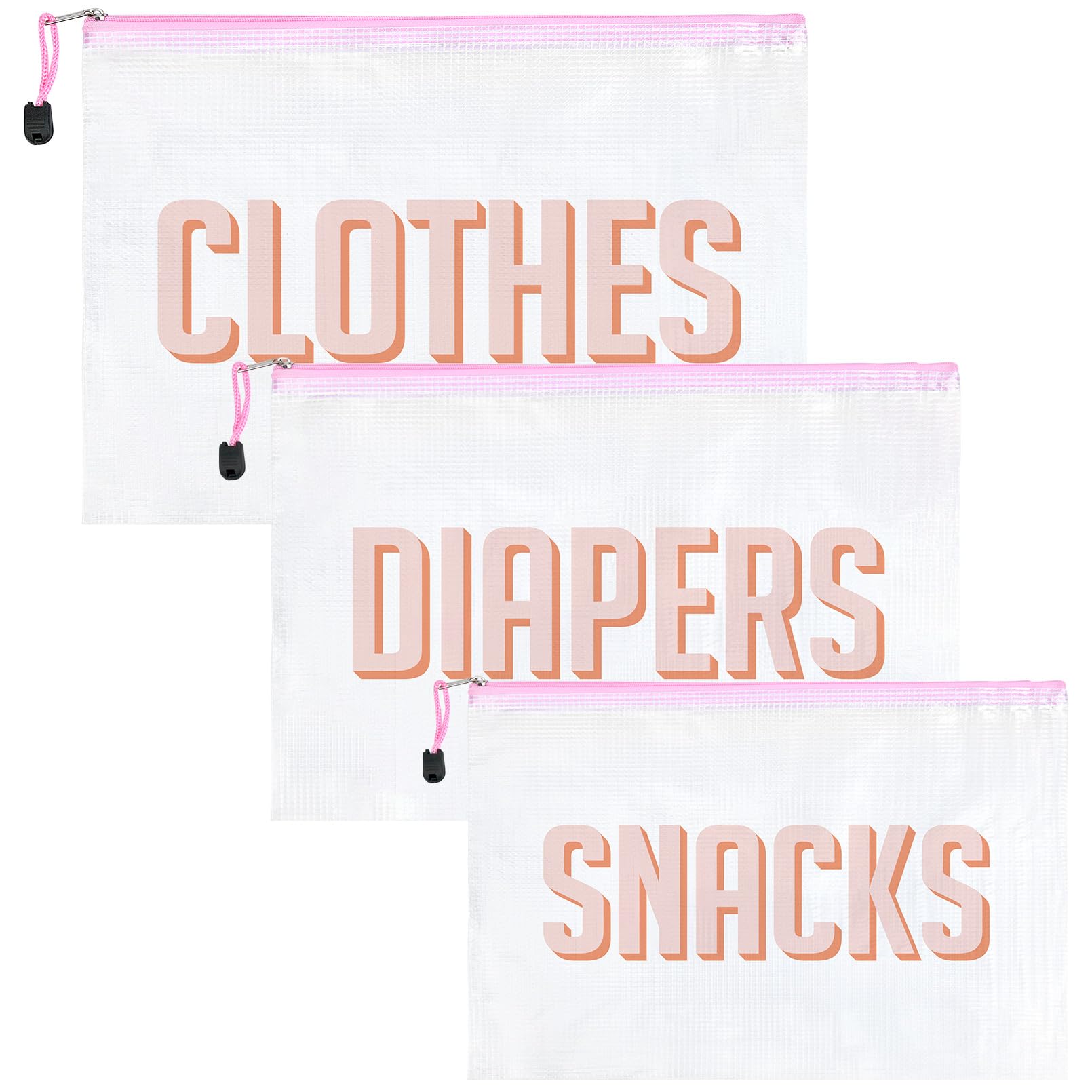 KUIRAN 3pcs Hospital Bag Organizing Pouches for Labor and Delivery, Maternity Essentials Diaper Bag Organizer for Mom Travel - White