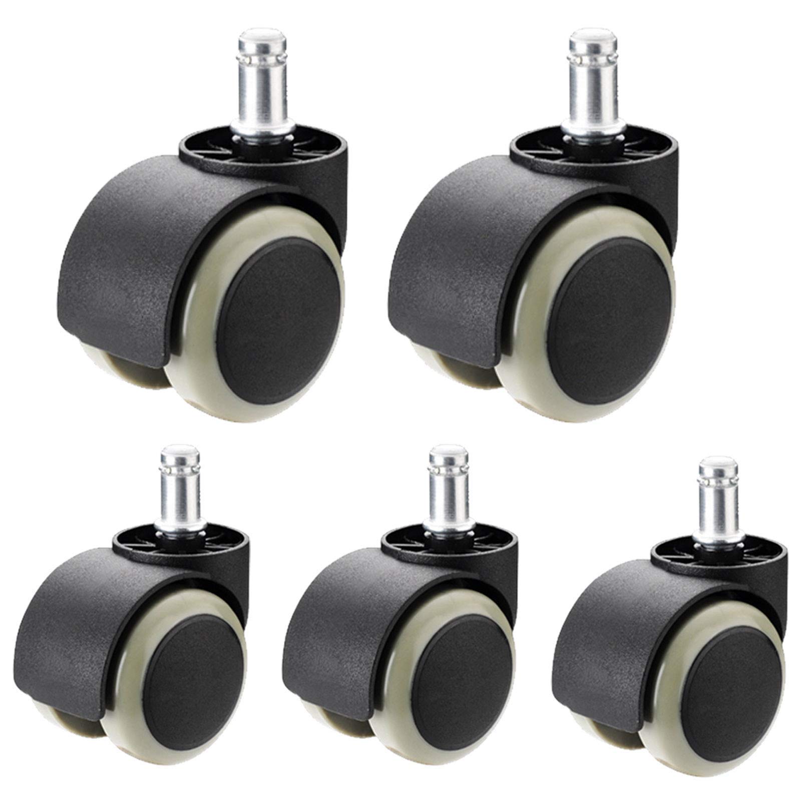Roulettes pivotantes avec freins pour chaise de bureau M10 de 50 mm