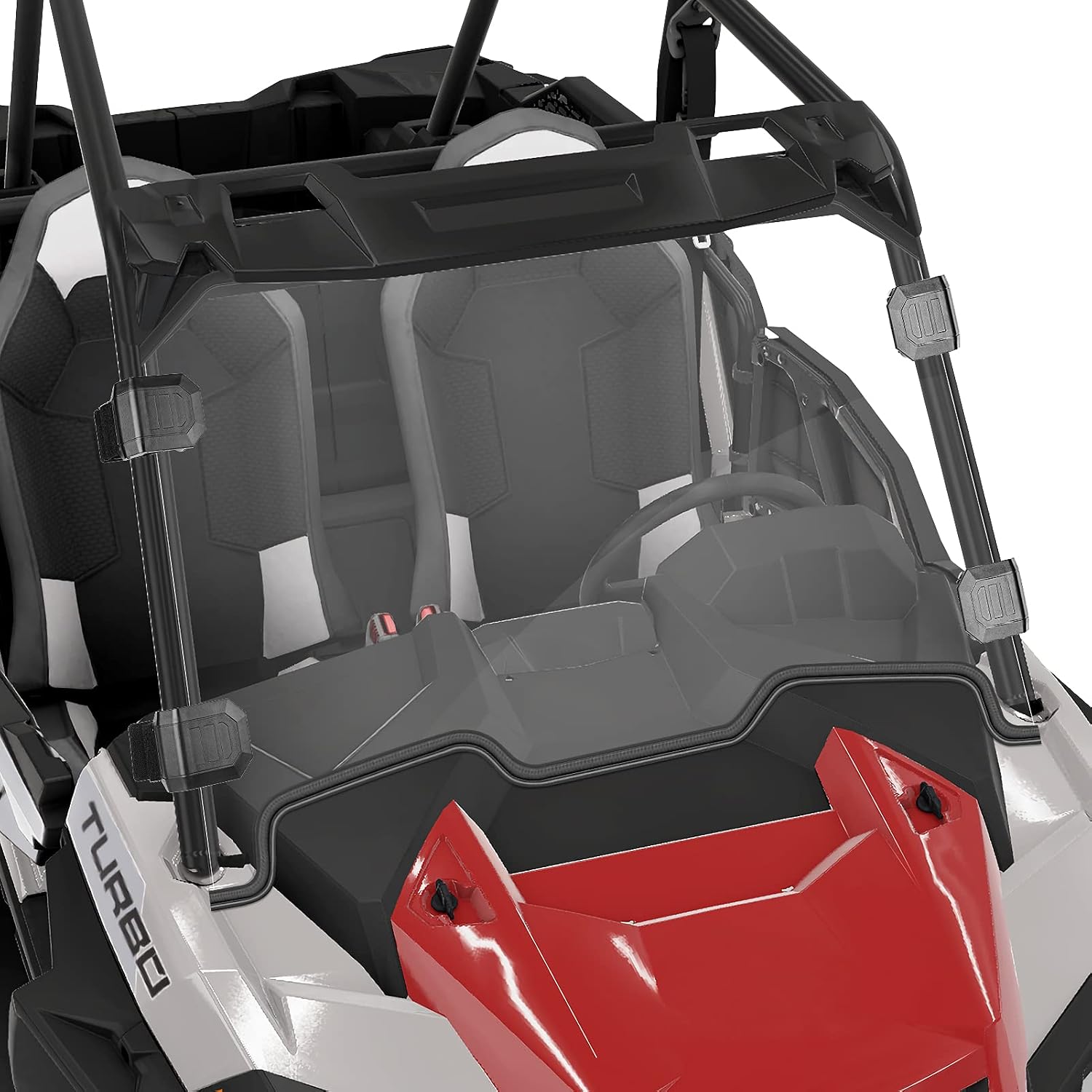 AURELIO TECH Hard Coated Polycarbonate Clear UTV Full Windshield for Polaris Razor, 2019-2021 RZR XP 1000, 2019-2021 RZR XP 4 1000, 2019-2021 RZR XP Turbo, 2019-2021 RZR XP 4 Turbo