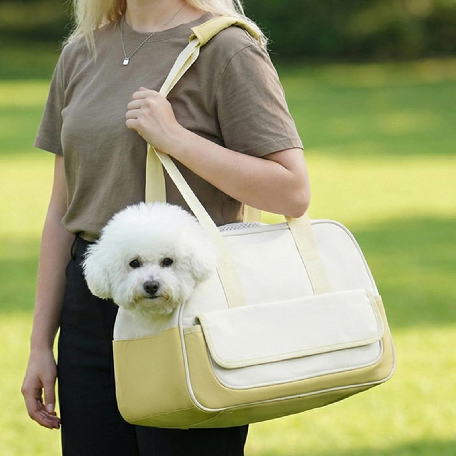 Katzentransportbox Tragbare Mehrkammertasche mit Komfortgriff