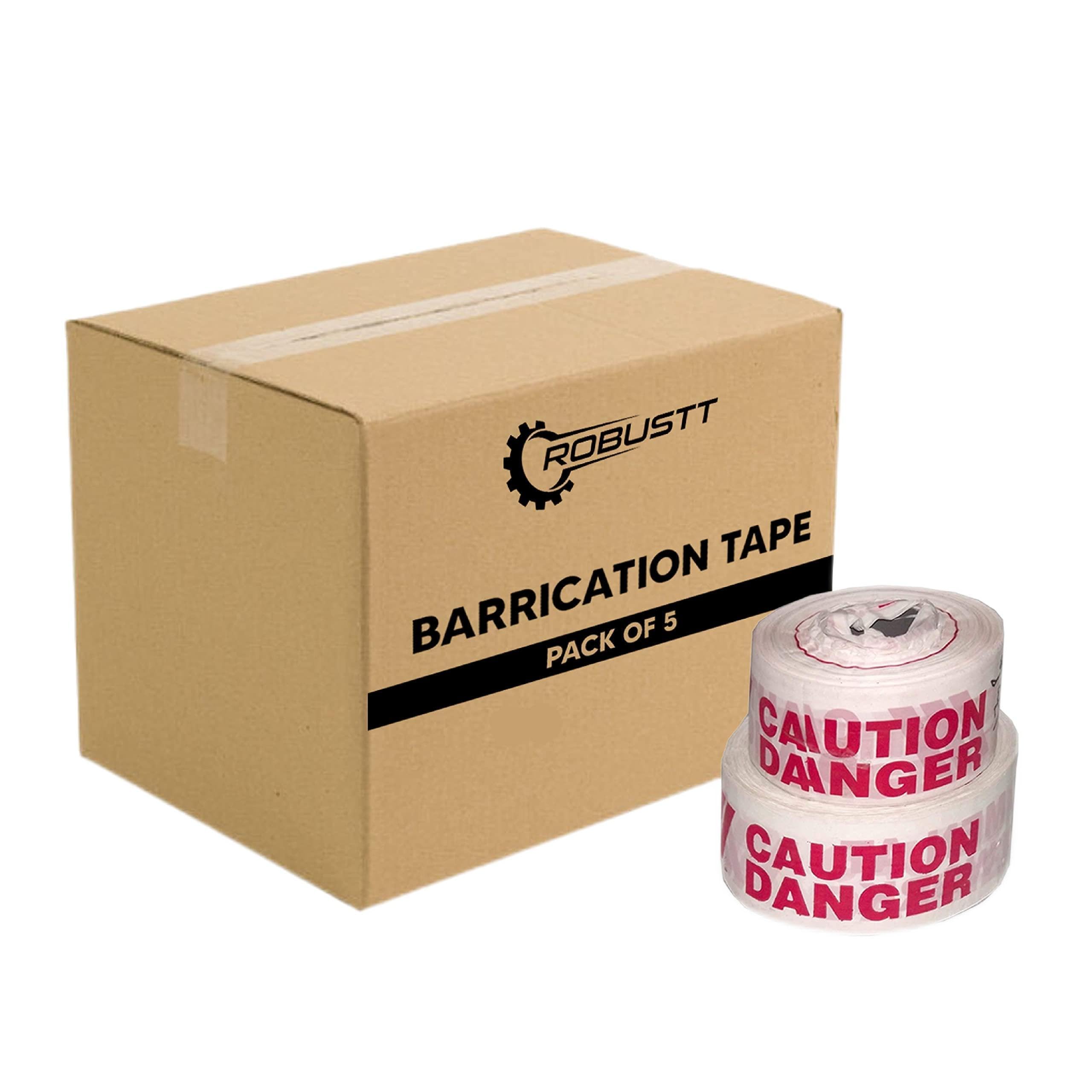 Robustt Caution Tape "3 Inches x 130 Mtr" (Pack of 5) White & Red PVC Material, Barrication tape/Danger/Men at work Barricading Tape, Warning Tape Weather Resistant (B09ZKXRQGM) Amazon Price History, Amazon Price Tracker