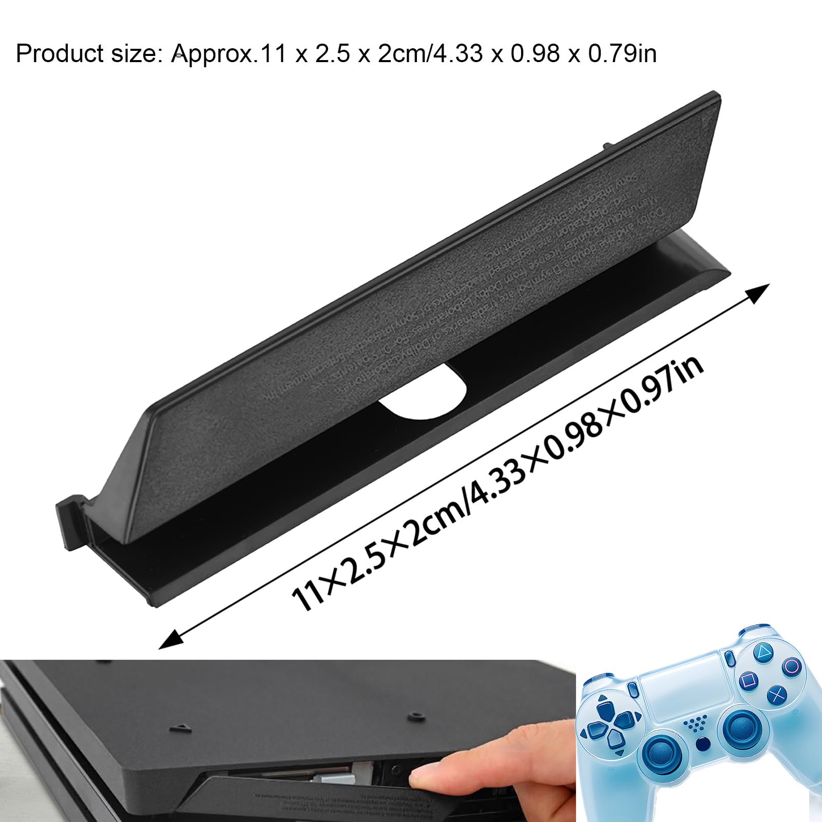 Copertura Disco Rigido Nera Per PS4 Pro - Ricambio Per Hard Drive, Compatibile Con Sony Playstation 4 PRO