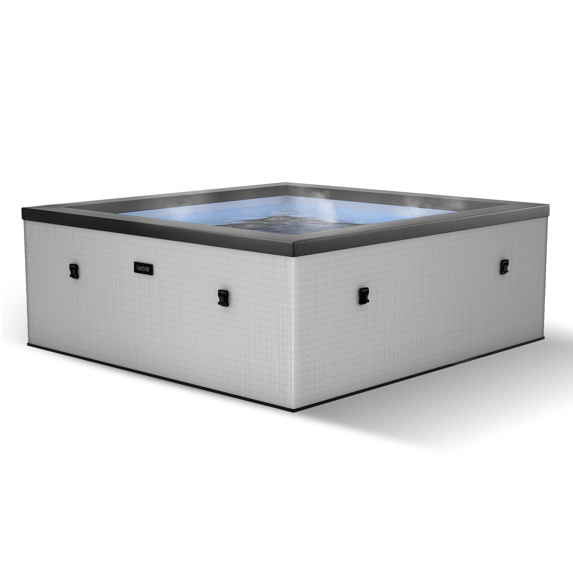 Wave Garda Eco Foam Spa | Tragbarer Outdoor-Hot Tub mit schneller Aufheizung | Strapazierfähiges PVC-Material | Einfacher Aufbau (Graphite Grey, 6 Person)