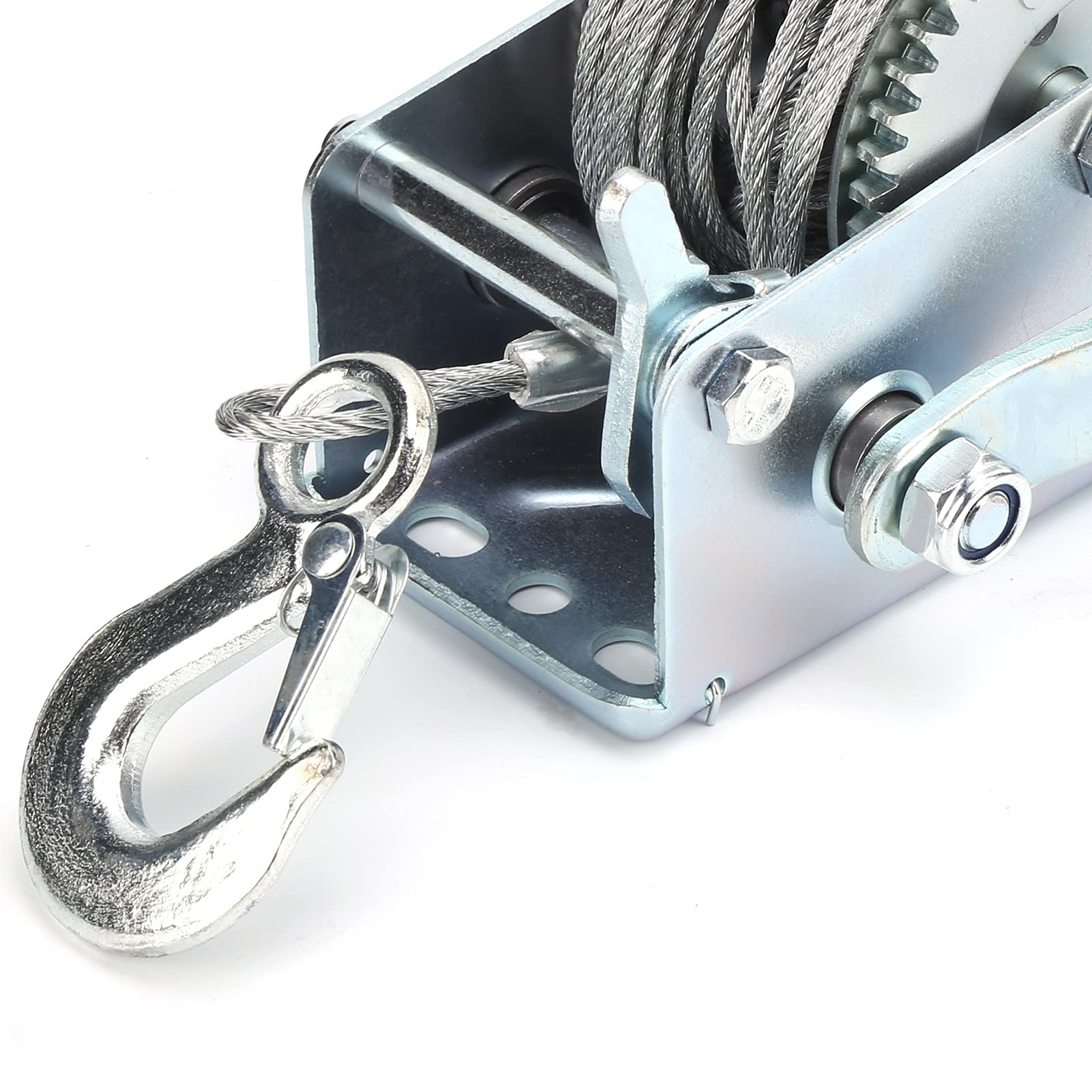 Cabrestante Manual con manivela Manual autoblocante, Herramienta de Eslinga de elevación, cabrestante de Acero de aleación de 600 Libras de Alta Resistencia para Minas de
