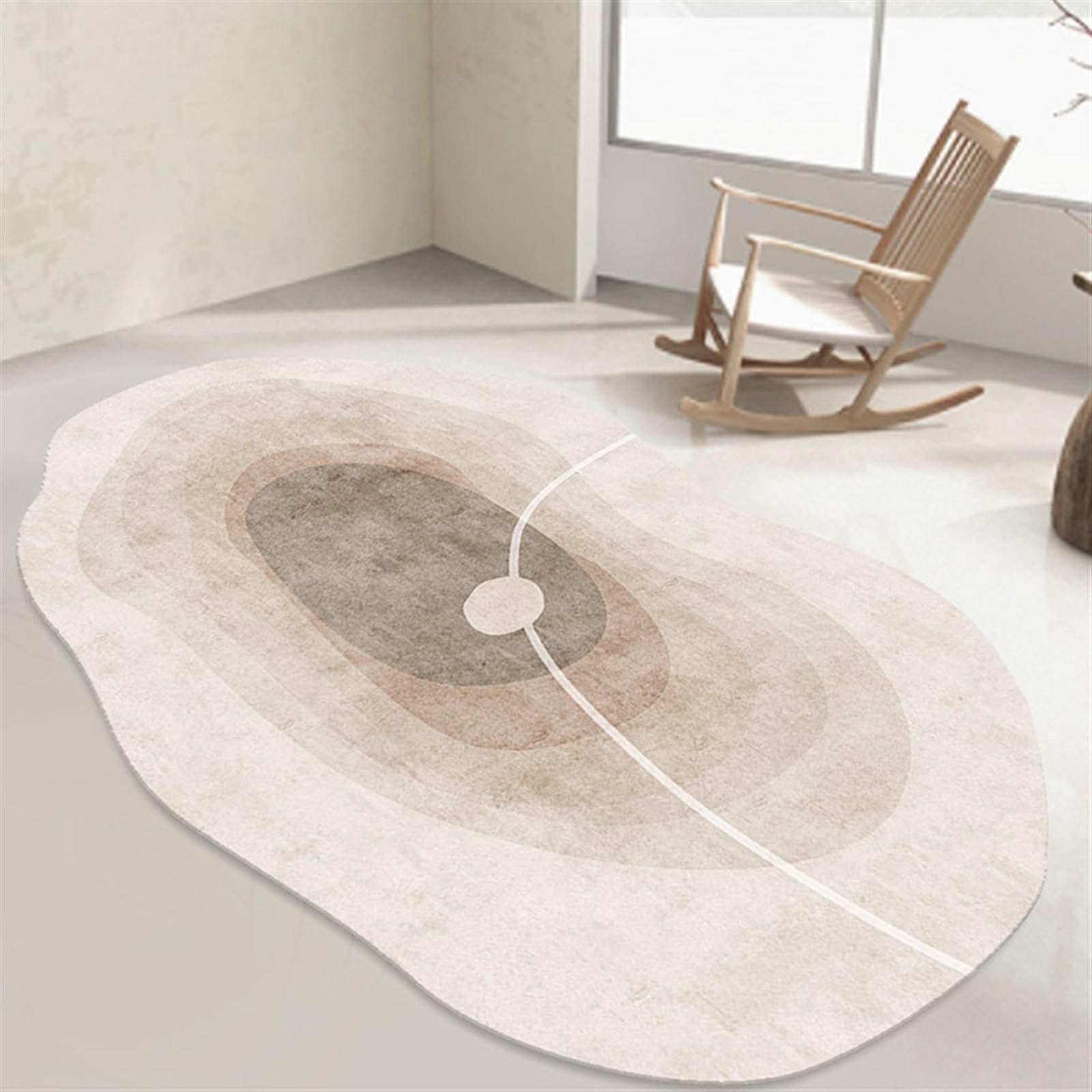Tapis moderne abstrait de forme irrégulière 160 x 230 cm haut de gamme