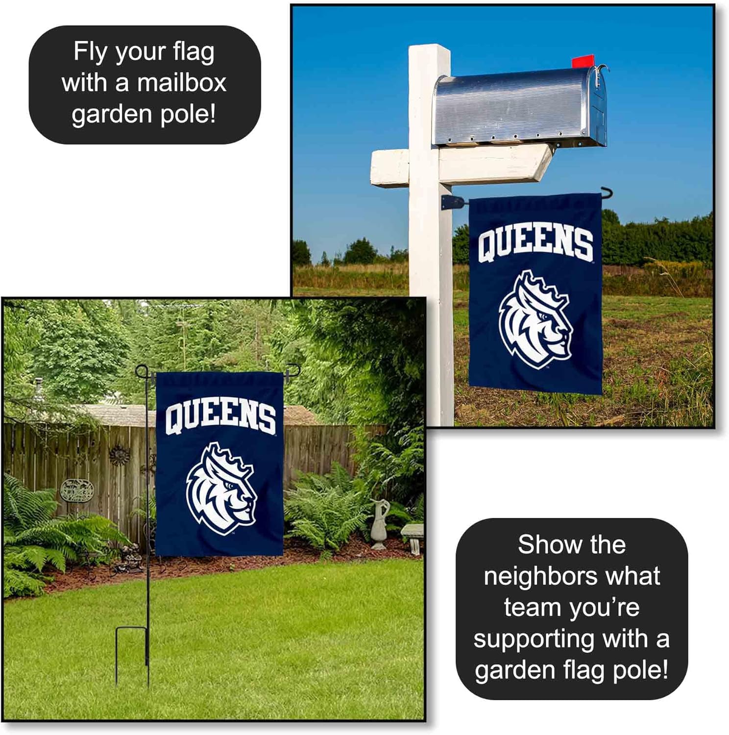 Queens University Royals Garden Flag
