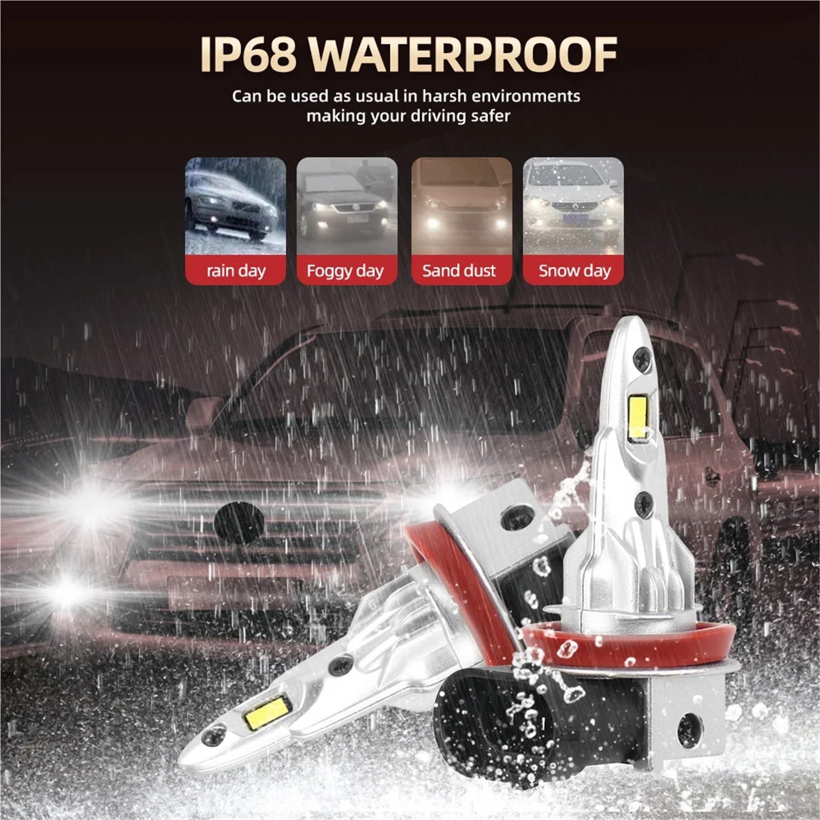 lampą halogenową 1 szt. H7 Led Lights H4 H11 H1 Motocykl Reflektor Moto Lampa 12v 60W Motocykl 6000K Żarówki CSP(H4)