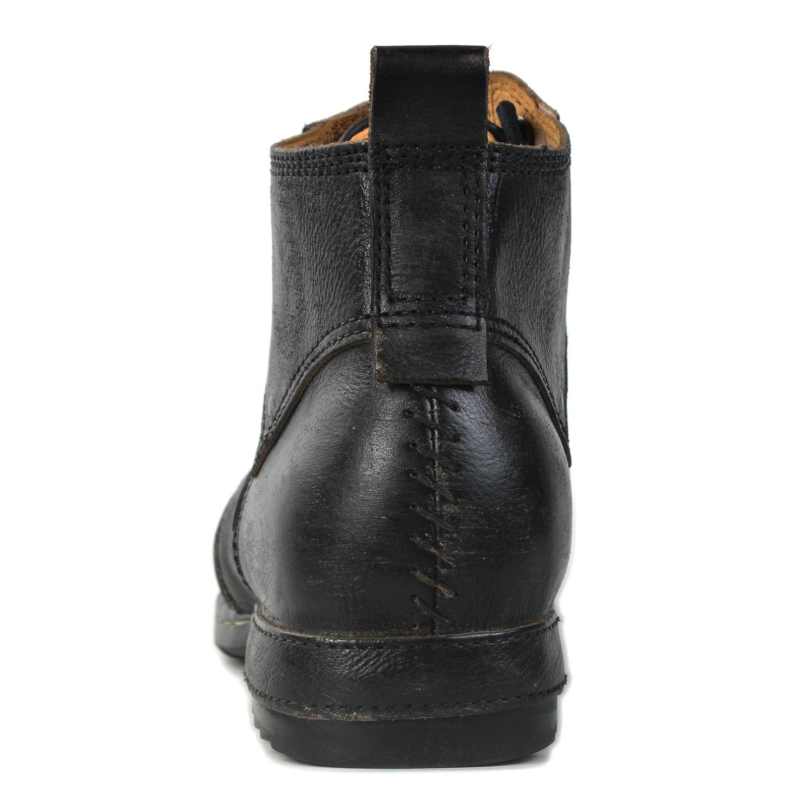 Herren Gripy Schwarz Eisen Stück Toe-tipped Design Chukka Stiefel Schnürung Motorrad Casual Leder Kleid Stiefelette für Männer Mode 6015-3-A-R