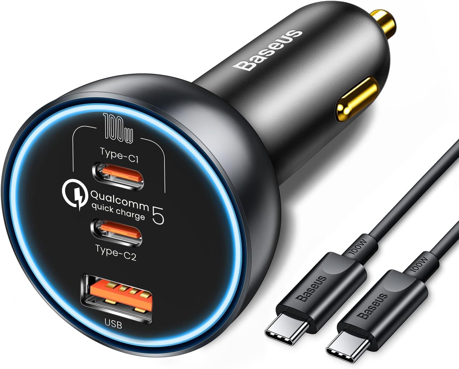 160W USB C Car Charger for iPhone 15 14 13 Pro, Samsung S22 iPad MacBook Pro