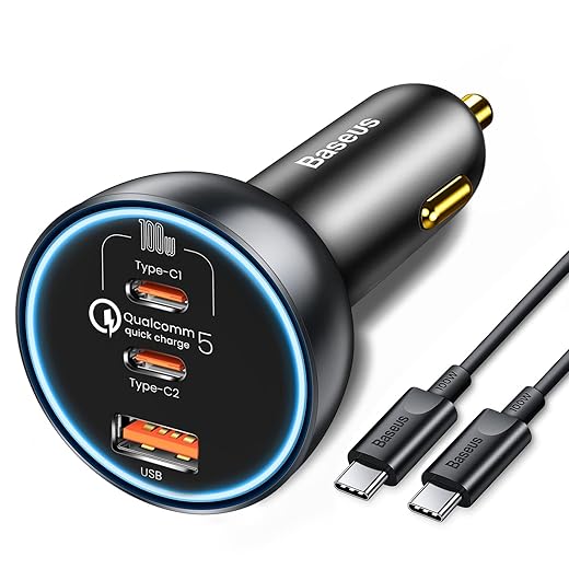 Baseus 160W Triple-Port USB-C Car Charger