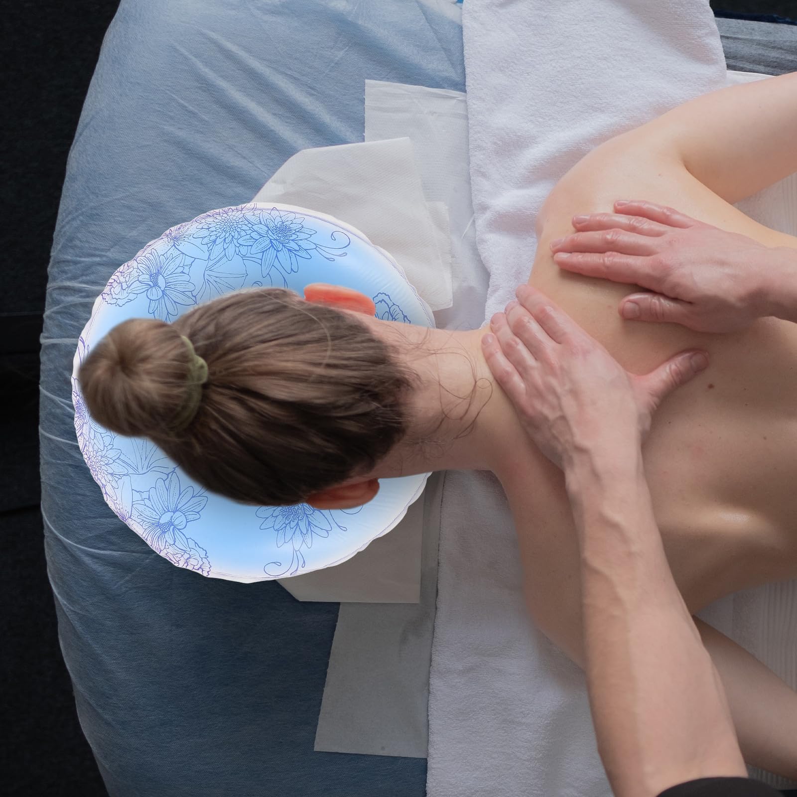Gadpiparty Almohada Facial de Silicona para Salón Boca Abajo Apoyo Cómodo