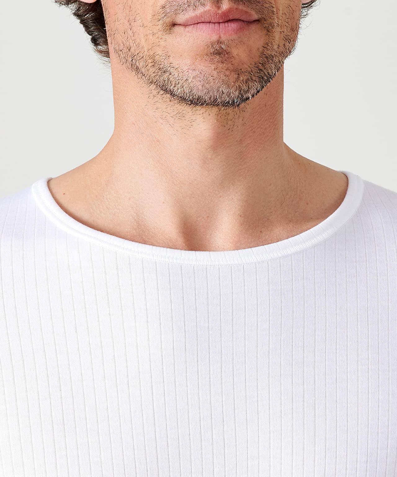 Damart T-Shirt Thermolactyl Col Rond, Côtes Molletonnées Haut Thermique Homme (Lot de 1)