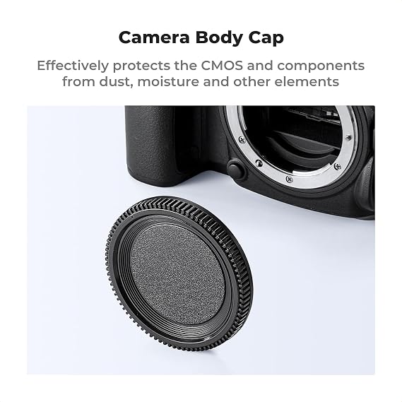 K&F Concept F Mount Rear Lens Cap & Body Cap Cover & Hot Shoe Cover Kit for for Nikon F Mount Camera Lens D5 D6 D500 D610 D750 D780 D810 D850 D3400 D3500 D5000 D5200 D5300 D5500 D5600 D7000 D7100 etc.