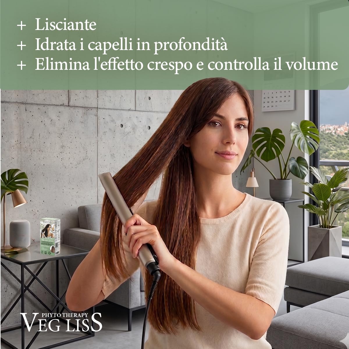 VegLiss – Kit Lisciante + Post-Lisciatura Vegano – Senza Solfati, Parabeni né Siliconi – Ripara i Capelli Trattati Chimicamente – Brillantezza e Morbidezza Naturale (Confezione da 2)