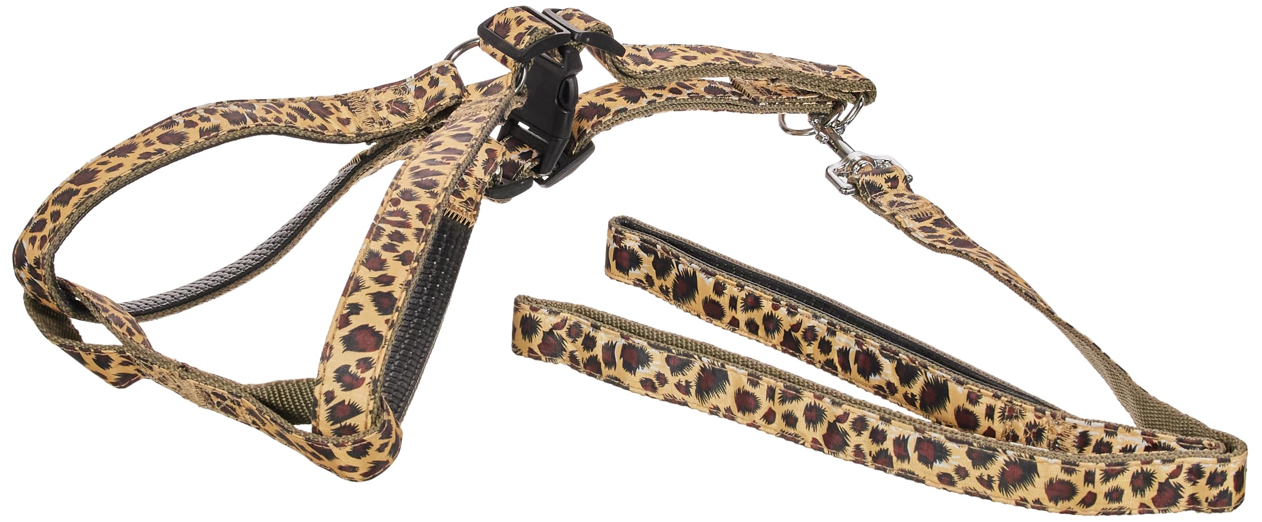 Köp.Uztm+Göğüs Tasması Leopar 25mm 120cm
