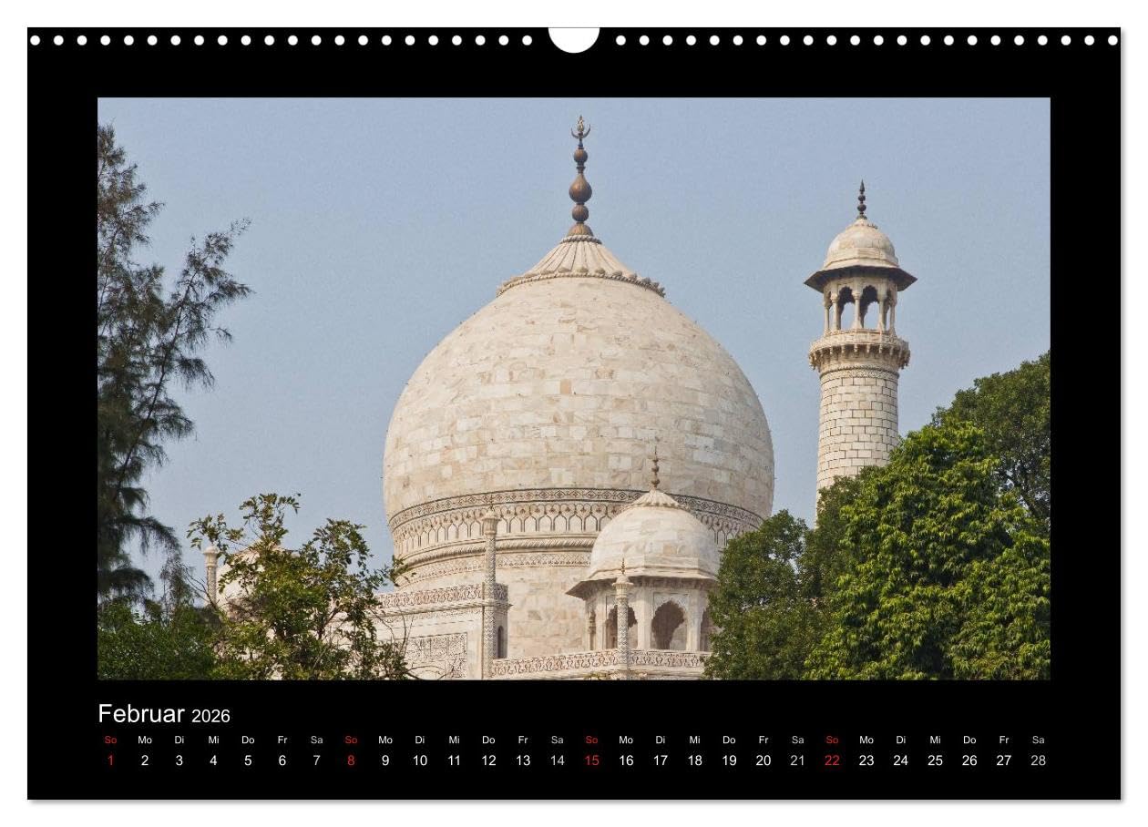 Taj Mahal (Wandkalender 2026 DIN A3 quer), CALVENDO Monatskalender: 12 Bilder vom wohl bekanntesten Bauwerk in Indien. (CALVENDO Orte)