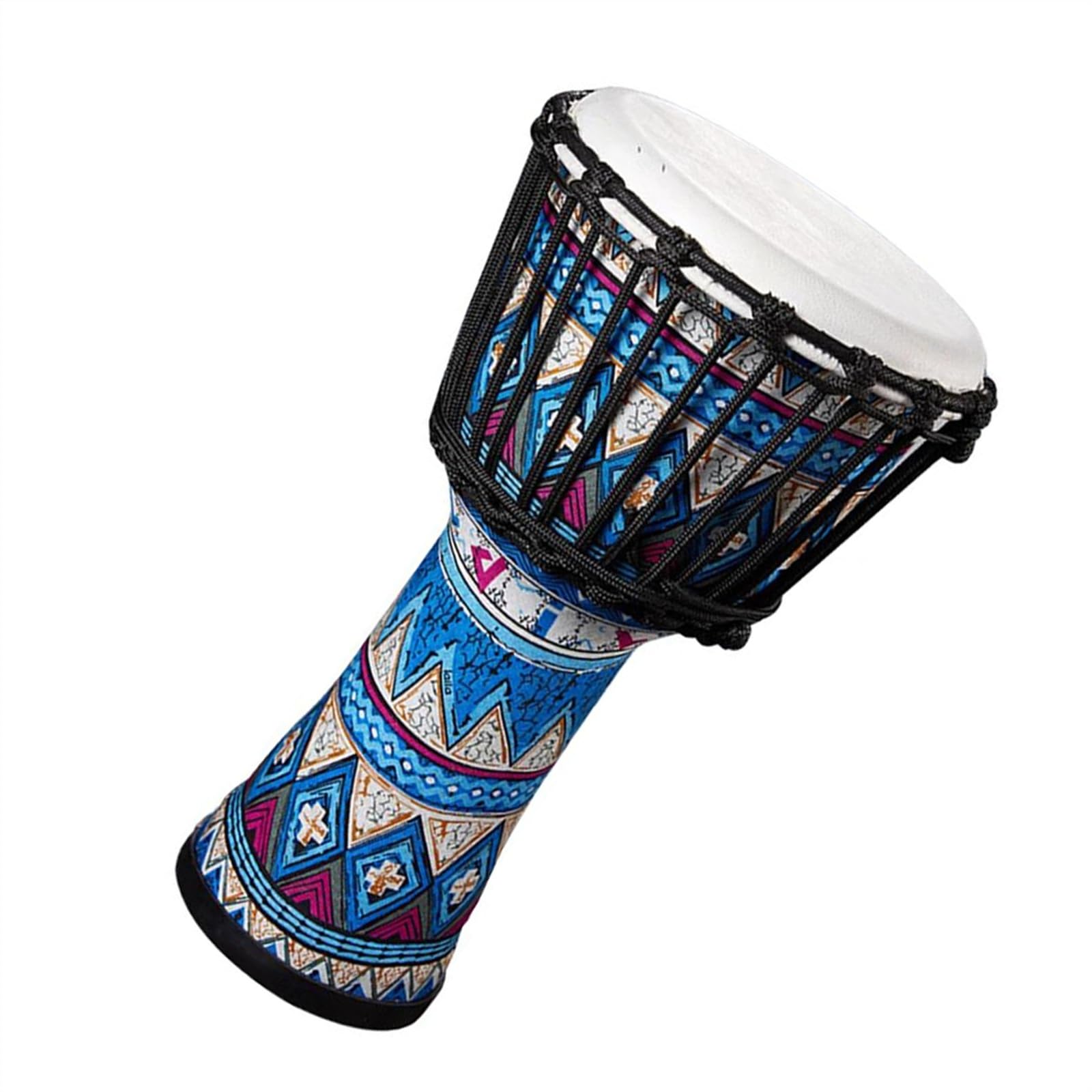 Pelle Di Capra Drumhead Djembe Drum Patterns Colorati Strumento A Tamburo Da 8 Pollici Per Adulti Tamburo Africano per Principiante (Color : A)