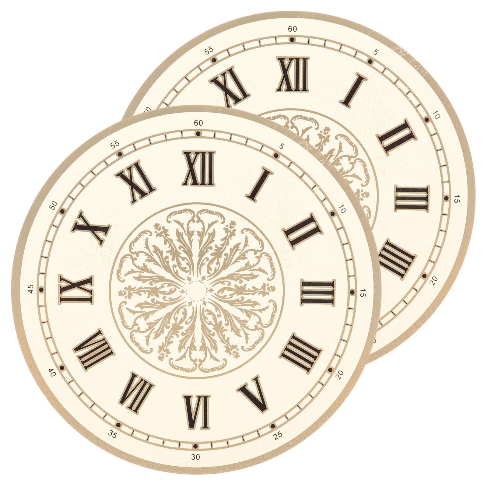 Esfera para reloj de cuarzo en aluminio dorado redondo, ideal para renovar y crear (2 piezas)