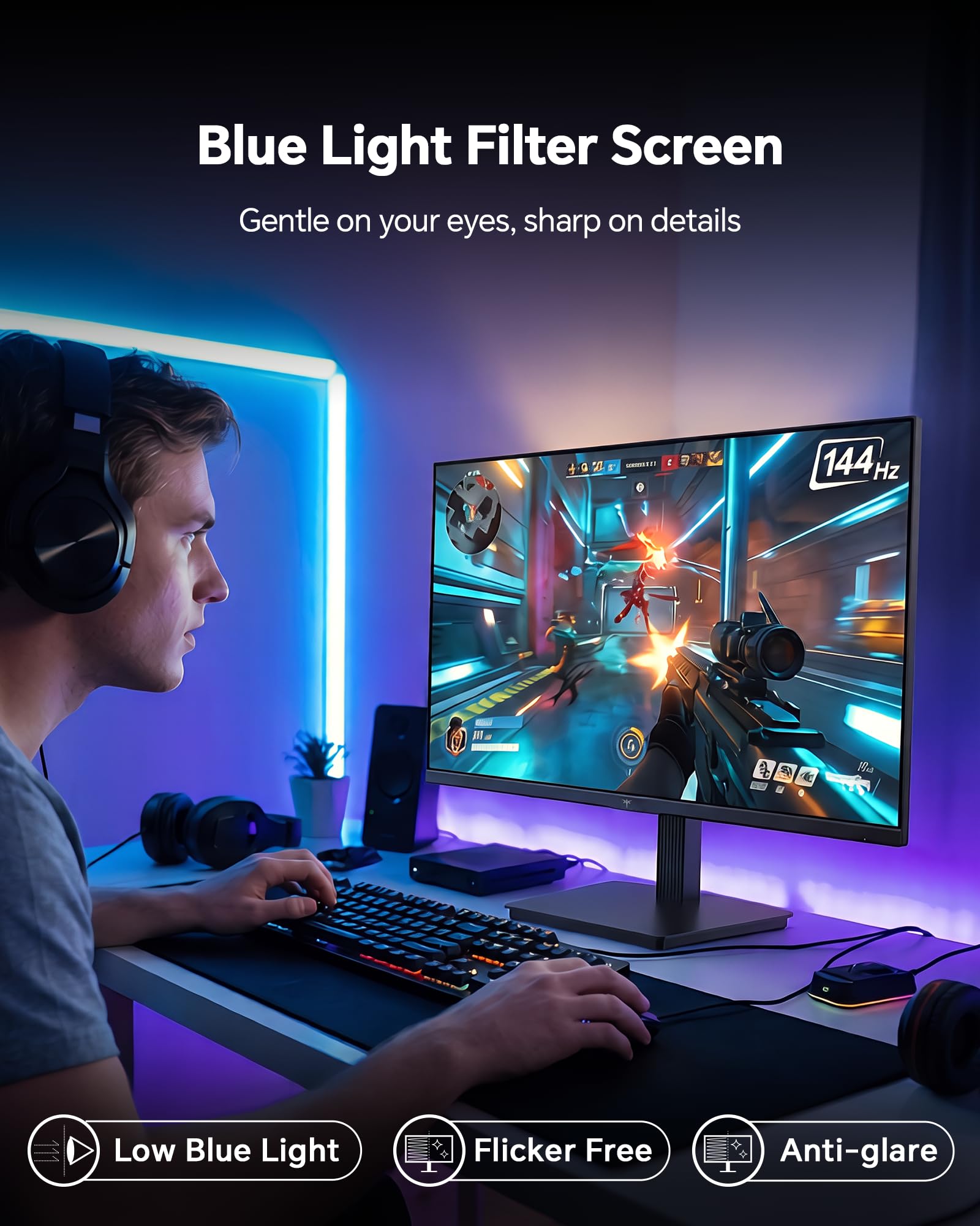 Amazon.co.jp: KTC 24インチ コンピュータモニター 144Hz 1080P