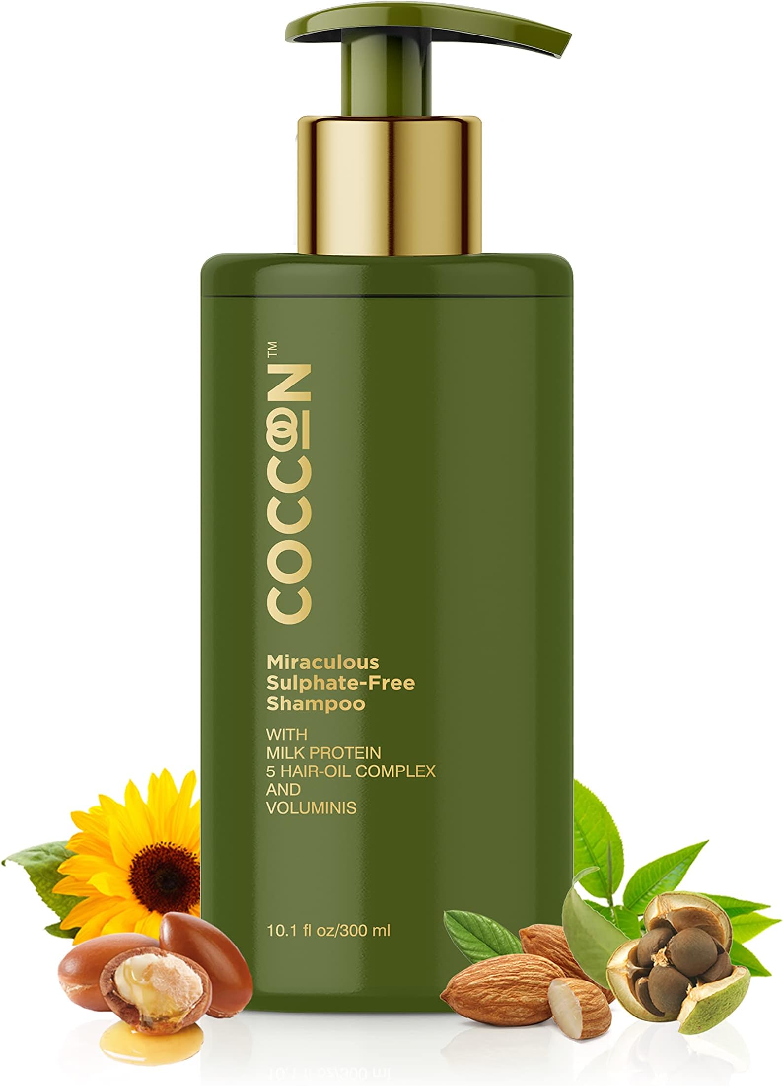 Miraculous Sulphate Free Shampoo Women & Men|All Hair types|With Natural Actives Milk Protein & 5 Essential Hair Oils|Reduce Hair Fall & Repair Damaged Smooth,Silky & Stronger Hair|300ml