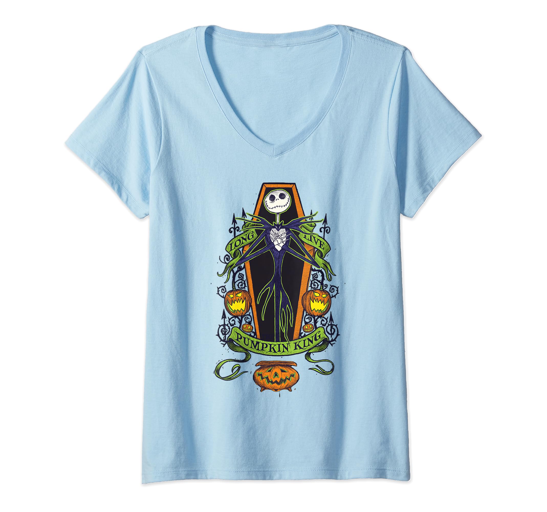 T-shirt Col V Disney Nightmare Before Christmas Idéal pour Votre Look Casual Fan de Jack - 2