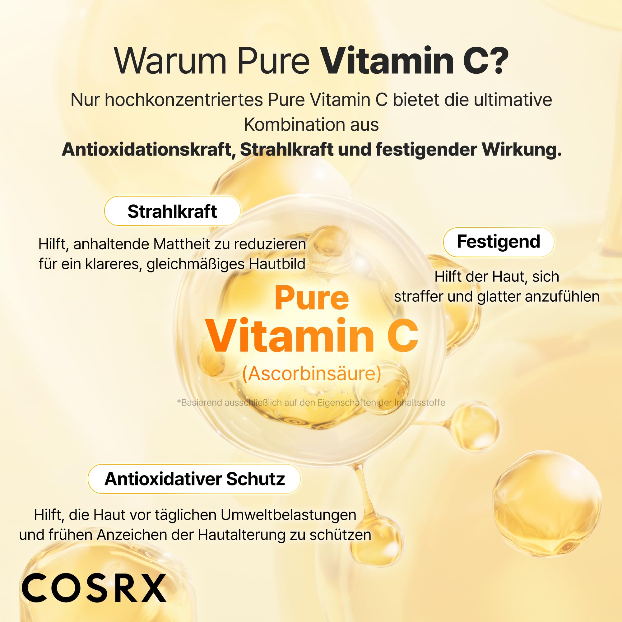 COSRX Advanced Pure Vitamin C 23% Serum mit Vitamin E & glutathion (Erneuerung), Vitamin C Gesichtsserum für einen strahlenden Teint, reduziert feine Linien, 20ml, Korean Skincare