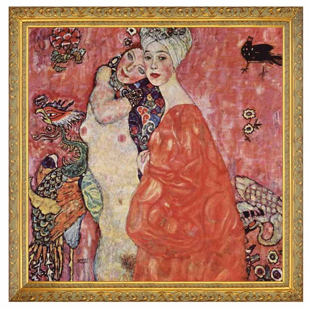 Amazon.co.jp: 《The Women Friends》by Gustav Klimt Painting