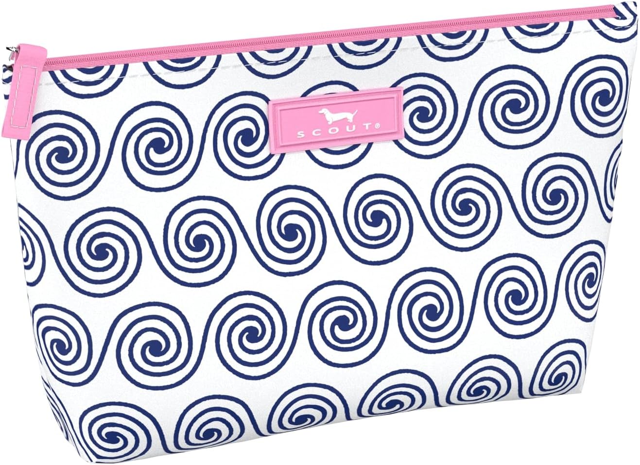 SCOUT Twiggy Pouch - Slim Water-Resistant Makeup Bag, Highly Packable, Wipes Clean, Zips Shut