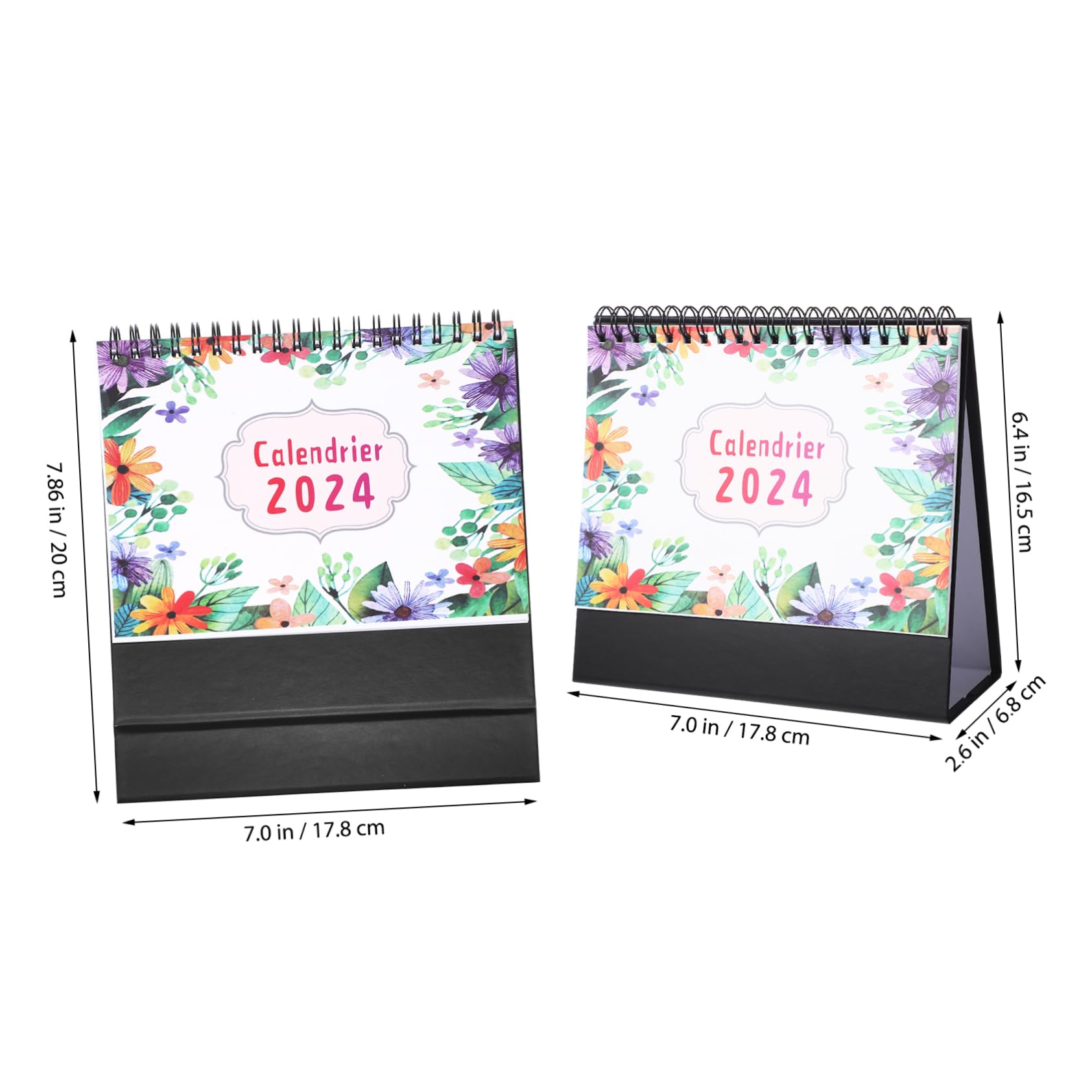 NUOBESTY 4stücke Tischkalender mit Zwei Spiralen Terminkalender für Büro und Zuhause Inklusive Vier Verschiedener Designs als Praktisches Hilfsmittel für Organisation